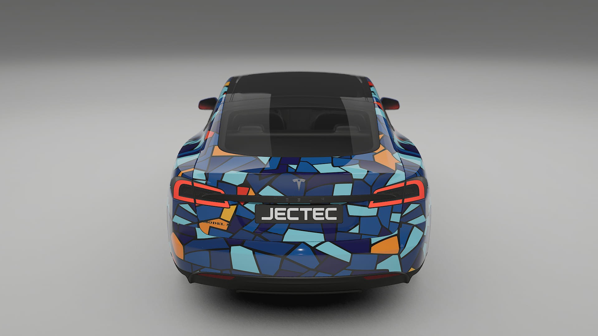Tesla Model-S BARCELONA – Designový Wrap PPF Fólie na auto - tisknutelný polyuretan