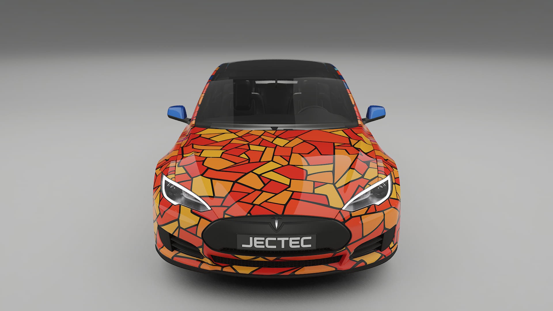 Tesla Model-S BARCELONA – Designový Wrap PPF Fólie na auto - tisknutelný polyuretan