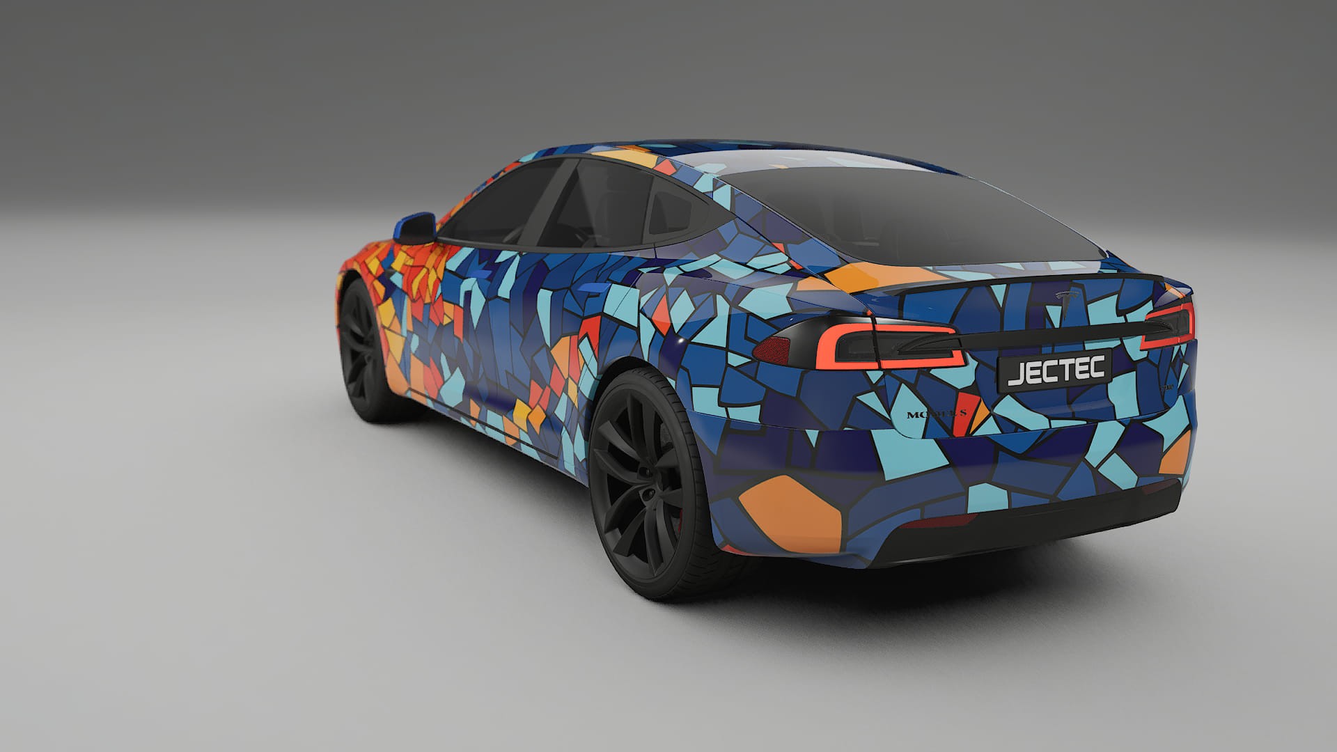 Tesla Model-S Refresh BARCELONA – Designový Wrap PPF Fólie na auto - tisknutelný polyuretan