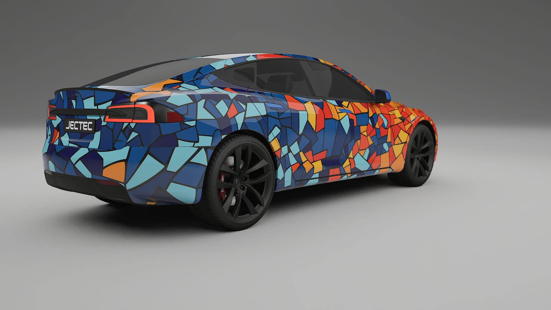 Tesla Model-S Refresh BARCELONA – Designový Wrap PPF Fólie na auto - tisknutelný polyuretan