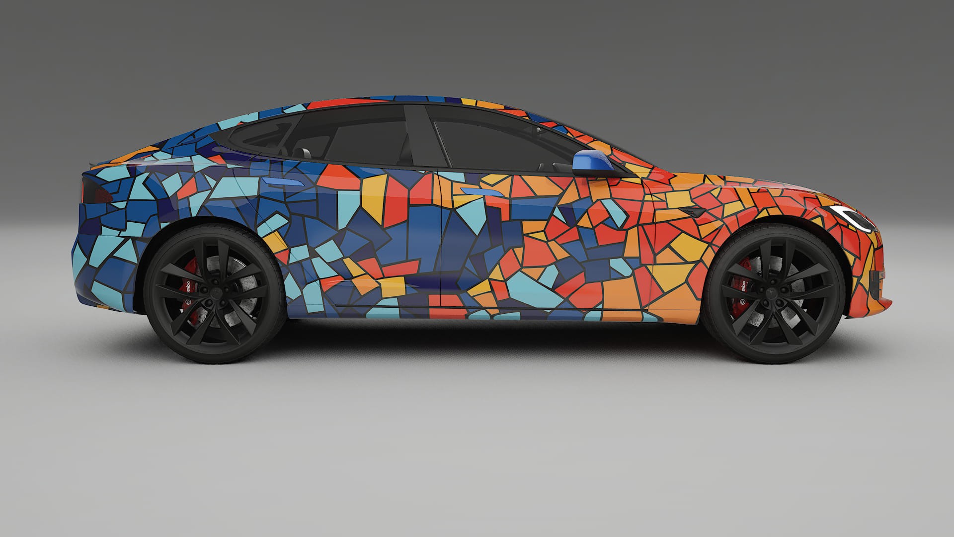 Tesla Model-S Refresh BARCELONA – Designový Wrap PPF Fólie na auto - tisknutelný polyuretan
