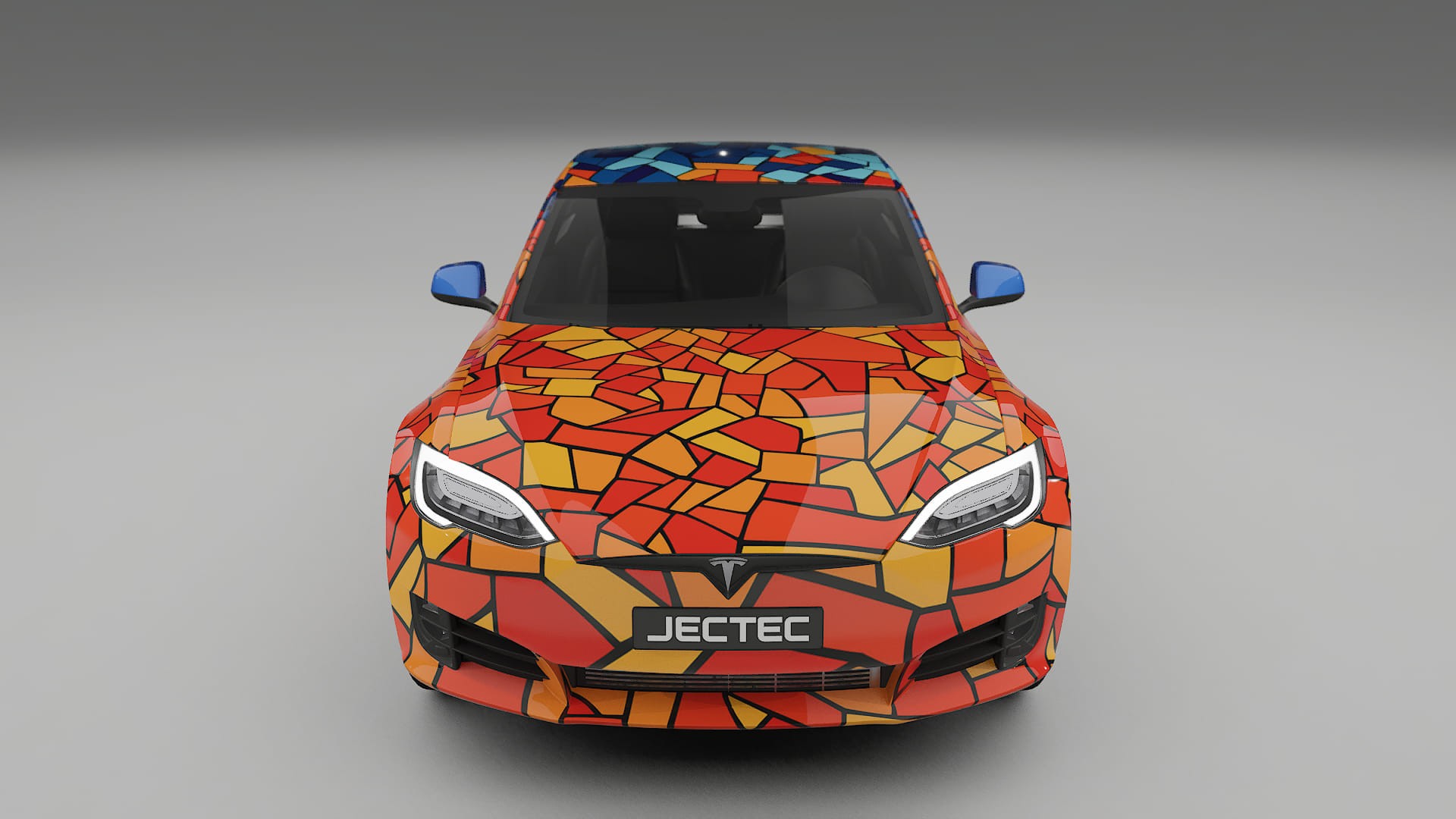 Tesla Model-S Refresh BARCELONA – Designový Wrap PPF Fólie na auto - tisknutelný polyuretan