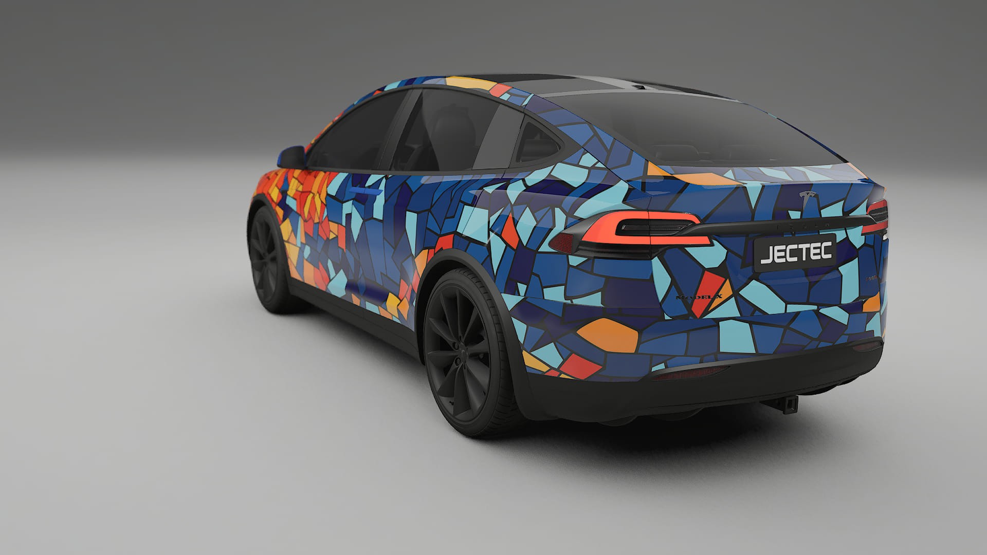 Tesla Model X BARCELONA – Designový Wrap PPF Fólie na auto - tisknutelný polyuretan