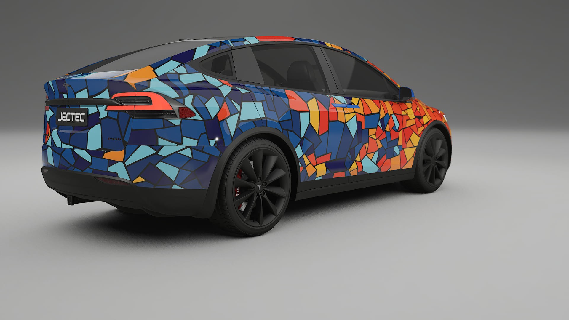 Tesla Model X BARCELONA – Designový Wrap PPF Fólie na auto - tisknutelný polyuretan