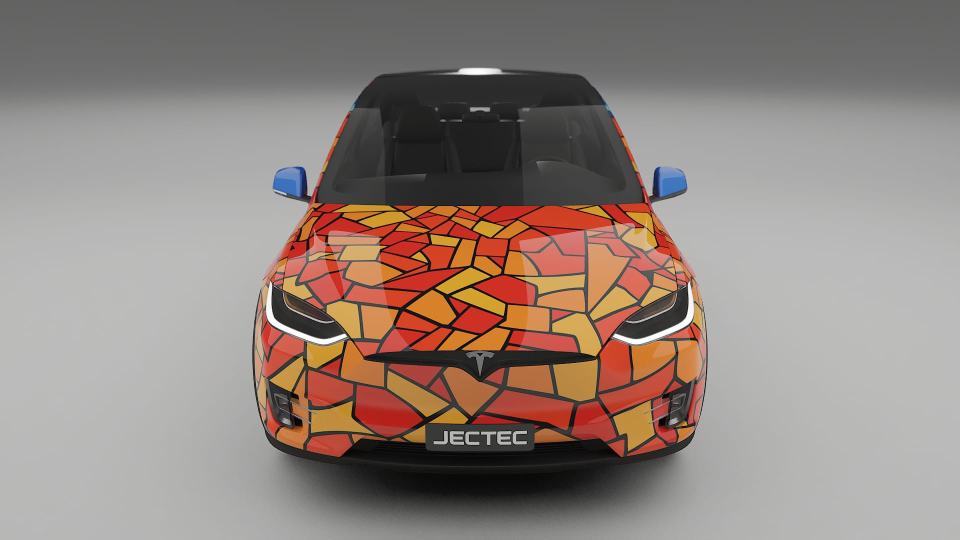 Tesla Model X BARCELONA – Designový Wrap PPF Fólie na auto - tisknutelný polyuretan