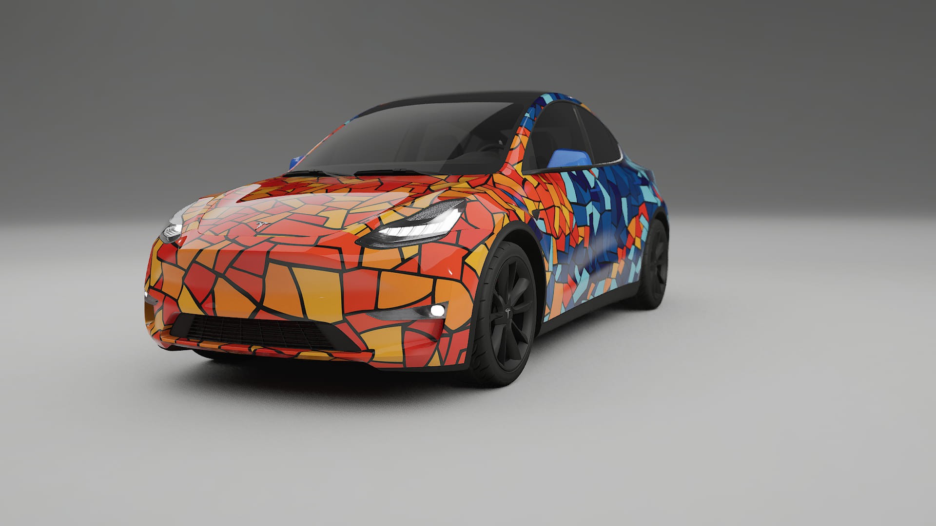 Tesla Model Y BARCELONA – Designový Wrap PPF Fólie na auto - tisknutelný polyuretan