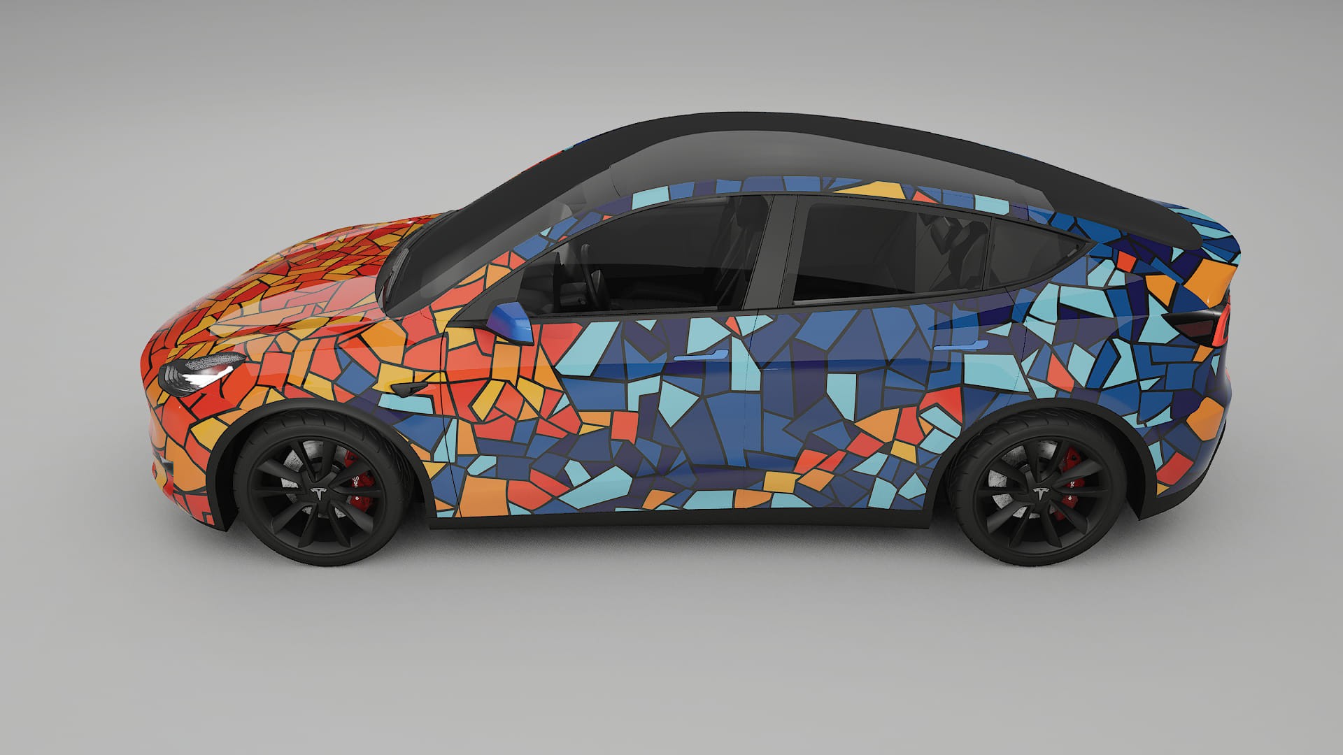 Tesla Model Y BARCELONA – Designový Wrap PPF Fólie na auto - tisknutelný polyuretan