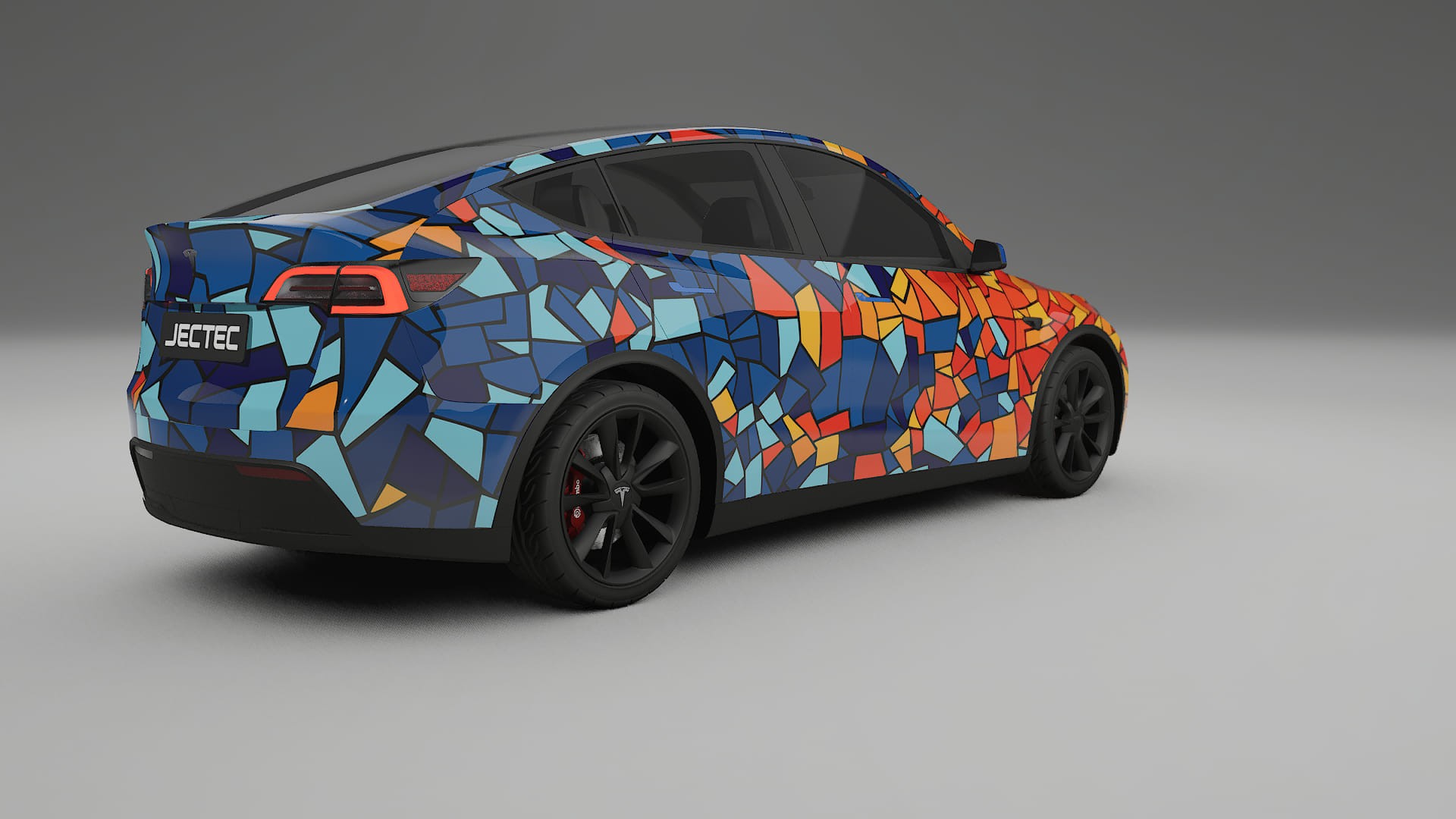 Tesla Model Y BARCELONA – Designový Wrap PPF Fólie na auto - tisknutelný polyuretan