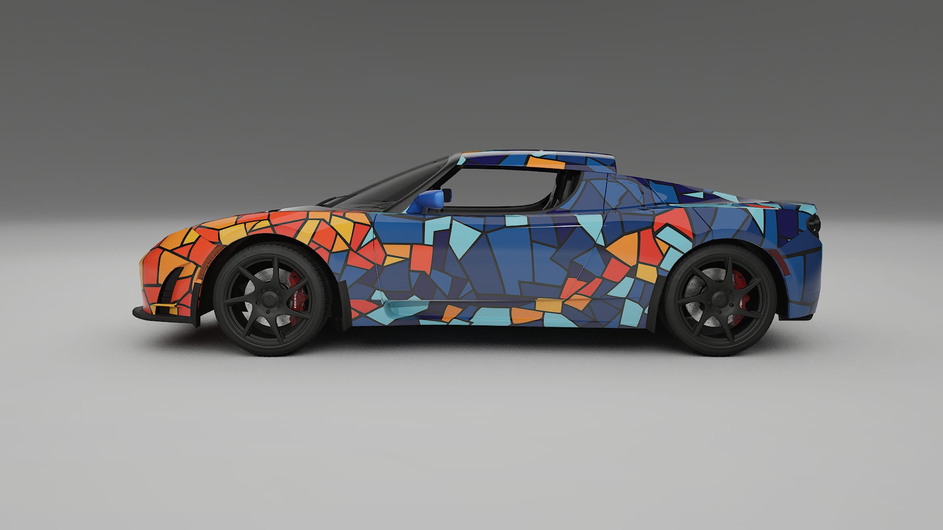Tesla Roadster 2.5 BARCELONA – Designový Wrap PPF Fólie na auto - tisknutelný polyuretan