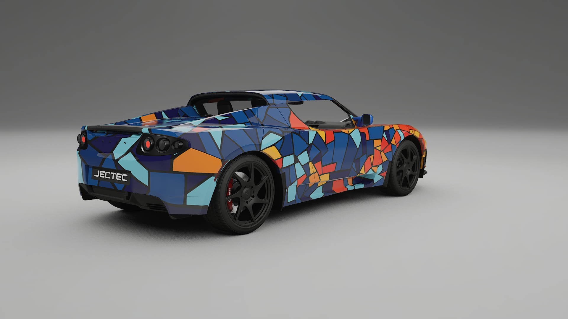 Tesla Roadster 2.5 BARCELONA – Designový Wrap PPF Fólie na auto - tisknutelný polyuretan