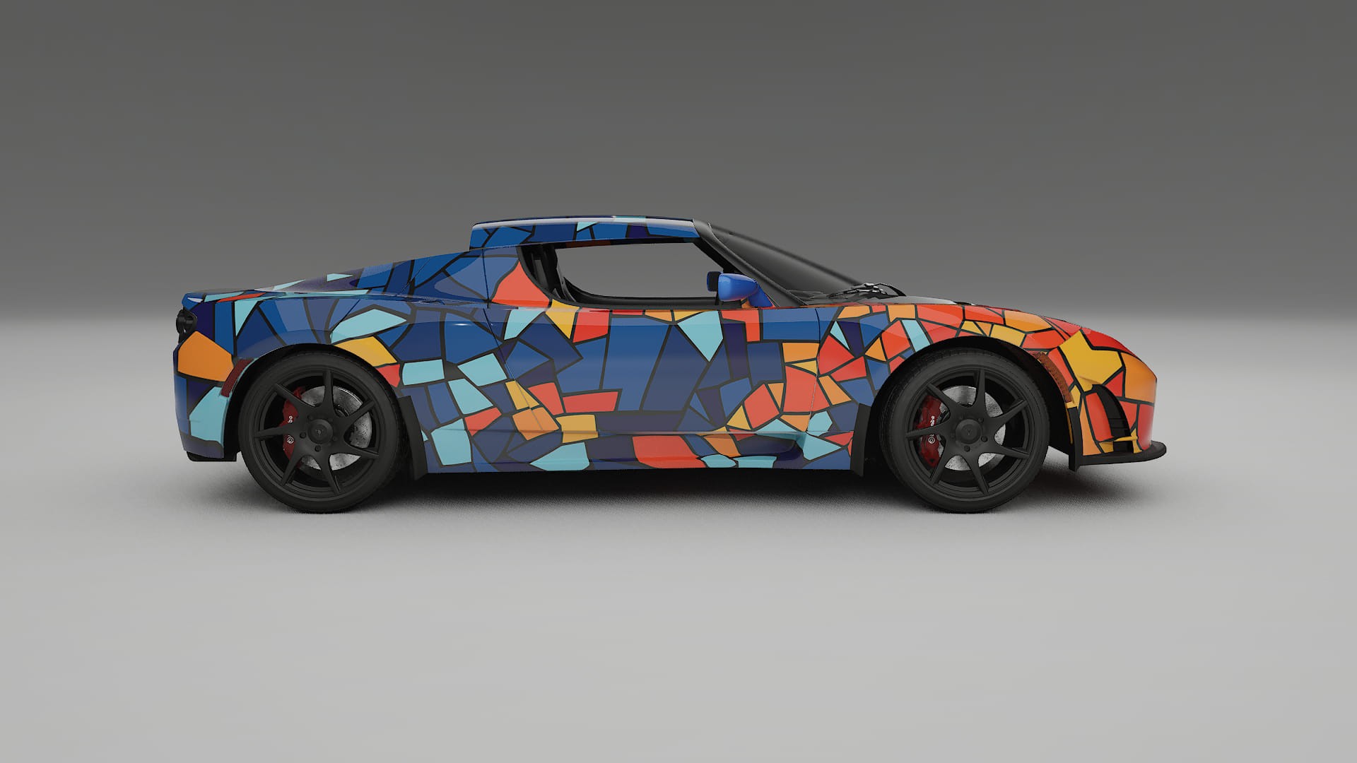 Tesla Roadster 2.5 BARCELONA – Designový Wrap PPF Fólie na auto - tisknutelný polyuretan