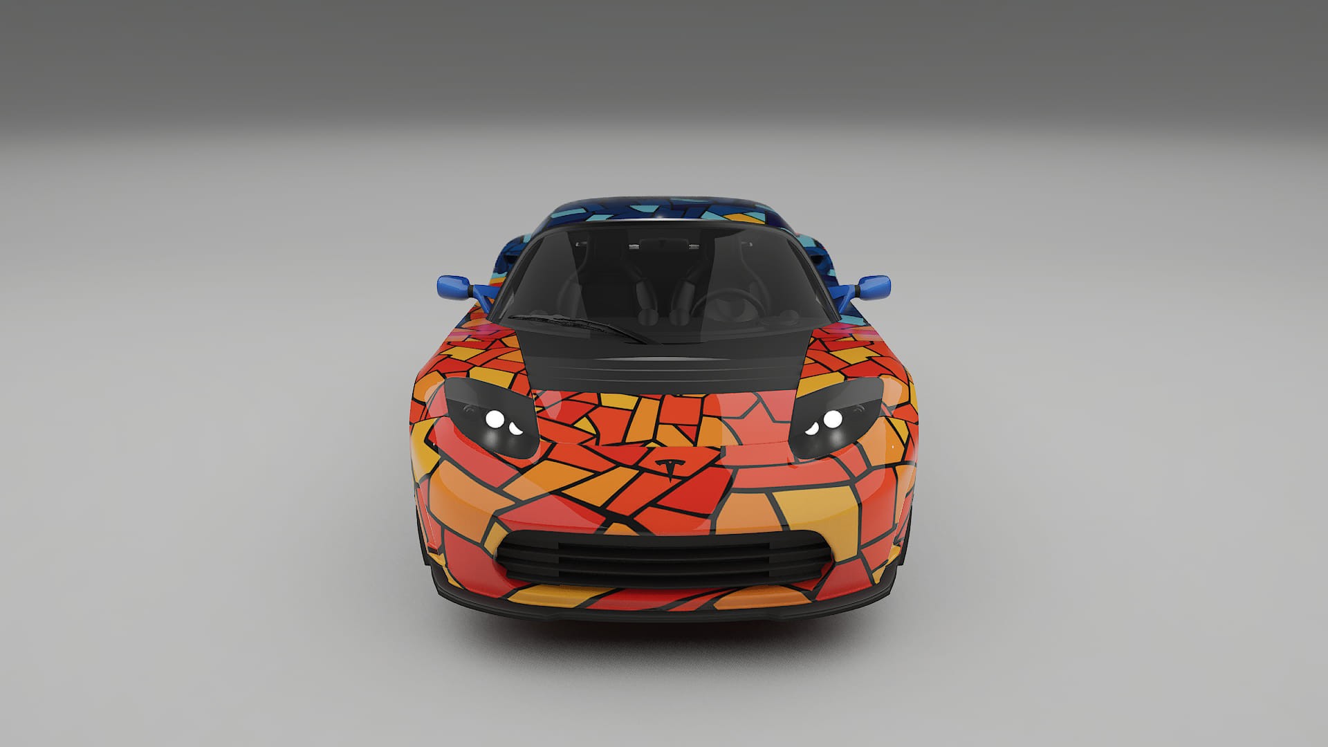 Tesla Roadster 2.5 BARCELONA – Designový Wrap PPF Fólie na auto - tisknutelný polyuretan