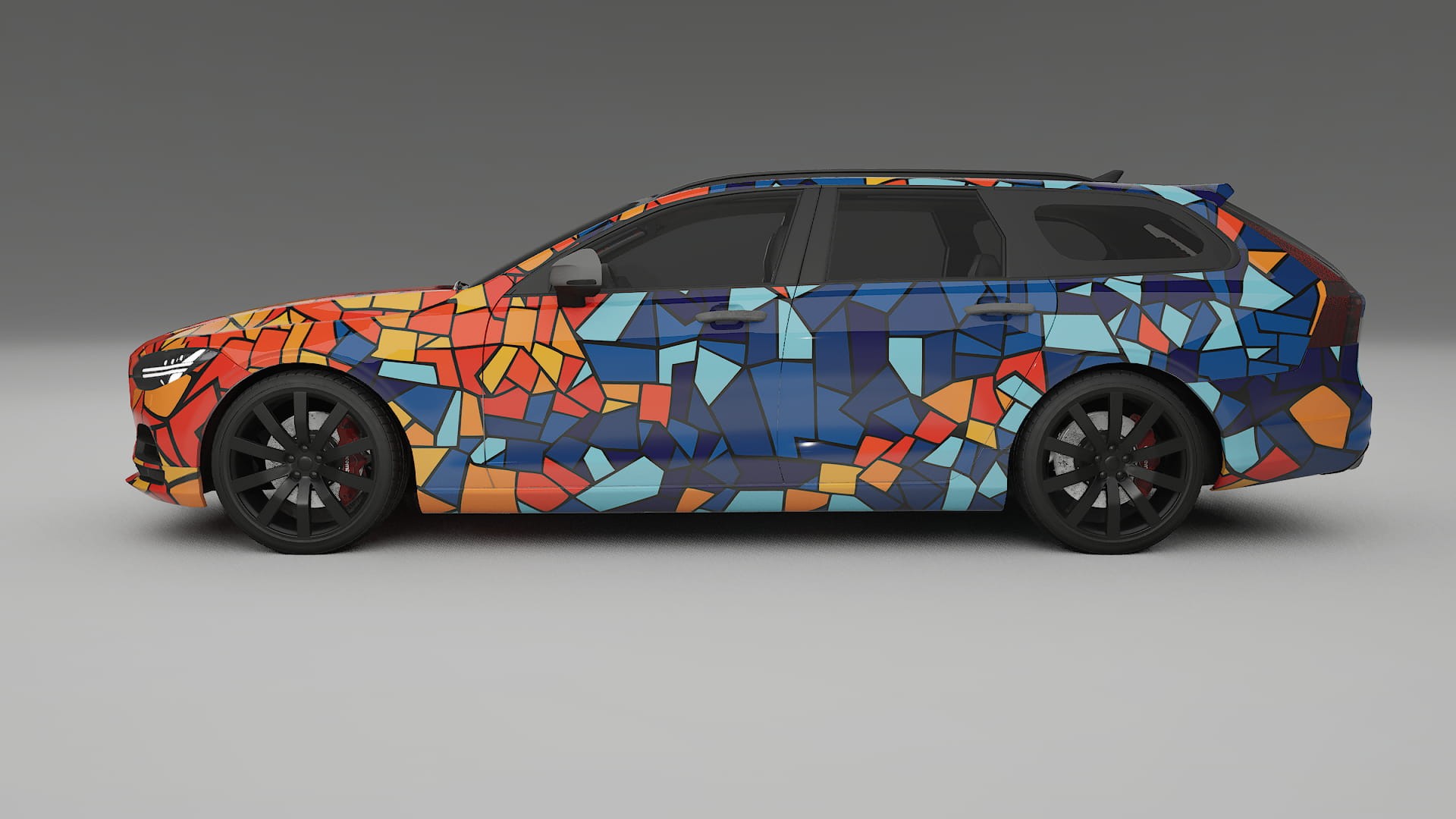 Volvo V90 P5 BARCELONA – Designový Wrap PPF Fólie na auto - tisknutelný polyuretan