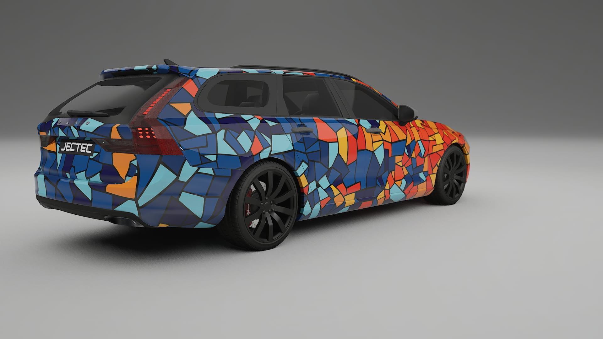 Volvo V90 P5 BARCELONA – Designový Wrap PPF Fólie na auto - tisknutelný polyuretan