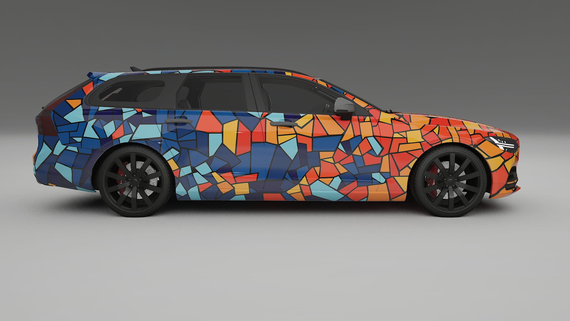 Volvo V90 P5 BARCELONA – Designový Wrap PPF Fólie na auto - tisknutelný polyuretan