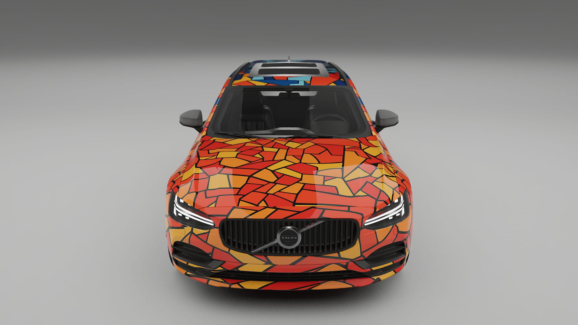 Volvo V90 P5 BARCELONA – Designový Wrap PPF Fólie na auto - tisknutelný polyuretan