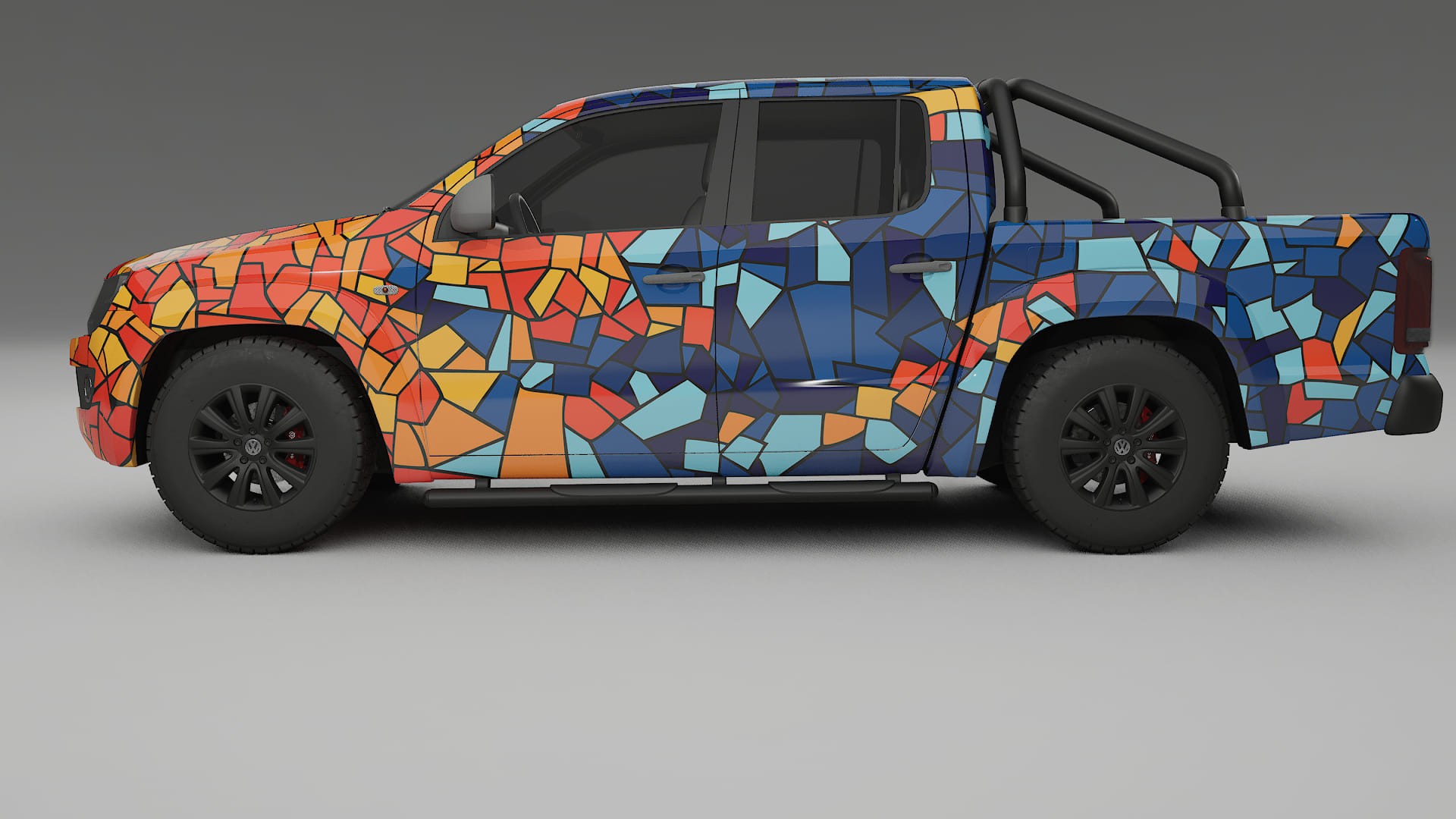 VW Amarok 2H BARCELONA – Designový Wrap PPF Fólie na auto - tisknutelný polyuretan