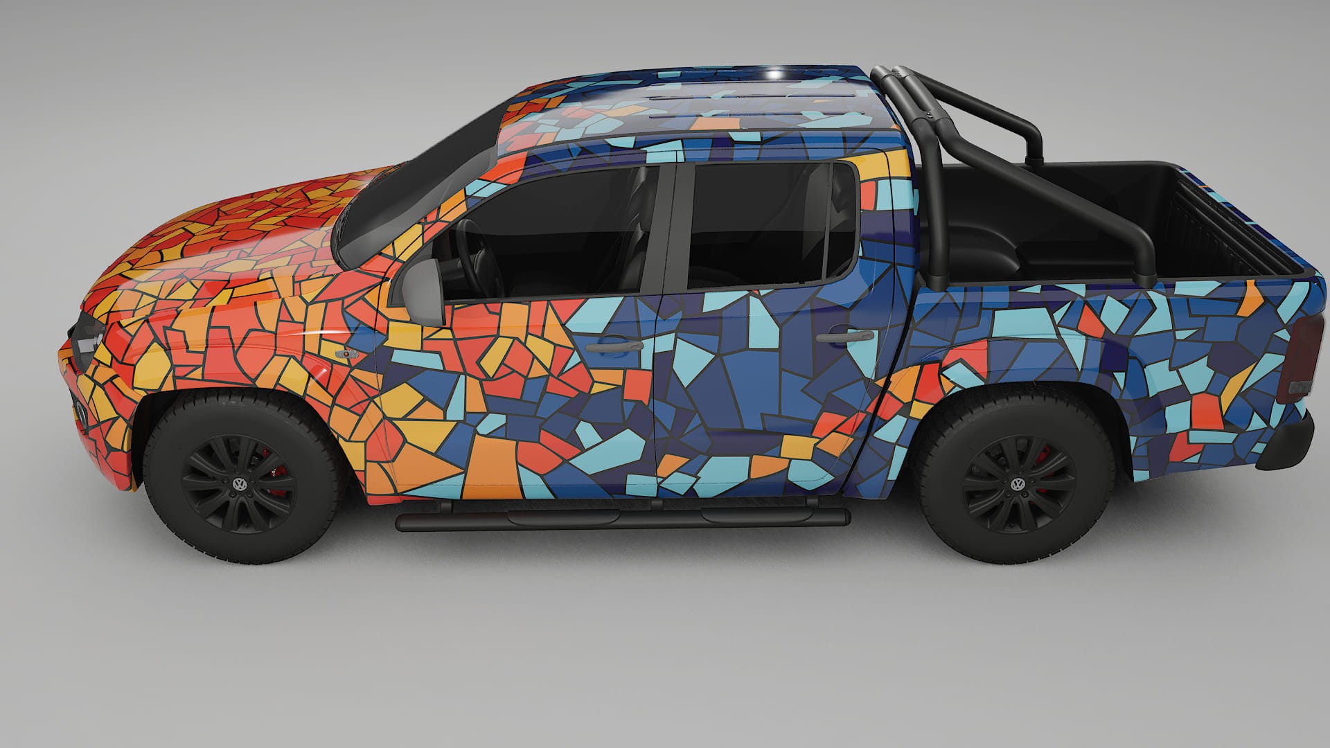 VW Amarok 2H BARCELONA – Designový Wrap PPF Fólie na auto - tisknutelný polyuretan