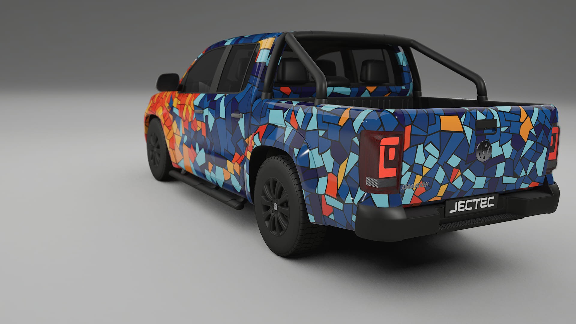 VW Amarok 2H BARCELONA – Designový Wrap PPF Fólie na auto - tisknutelný polyuretan