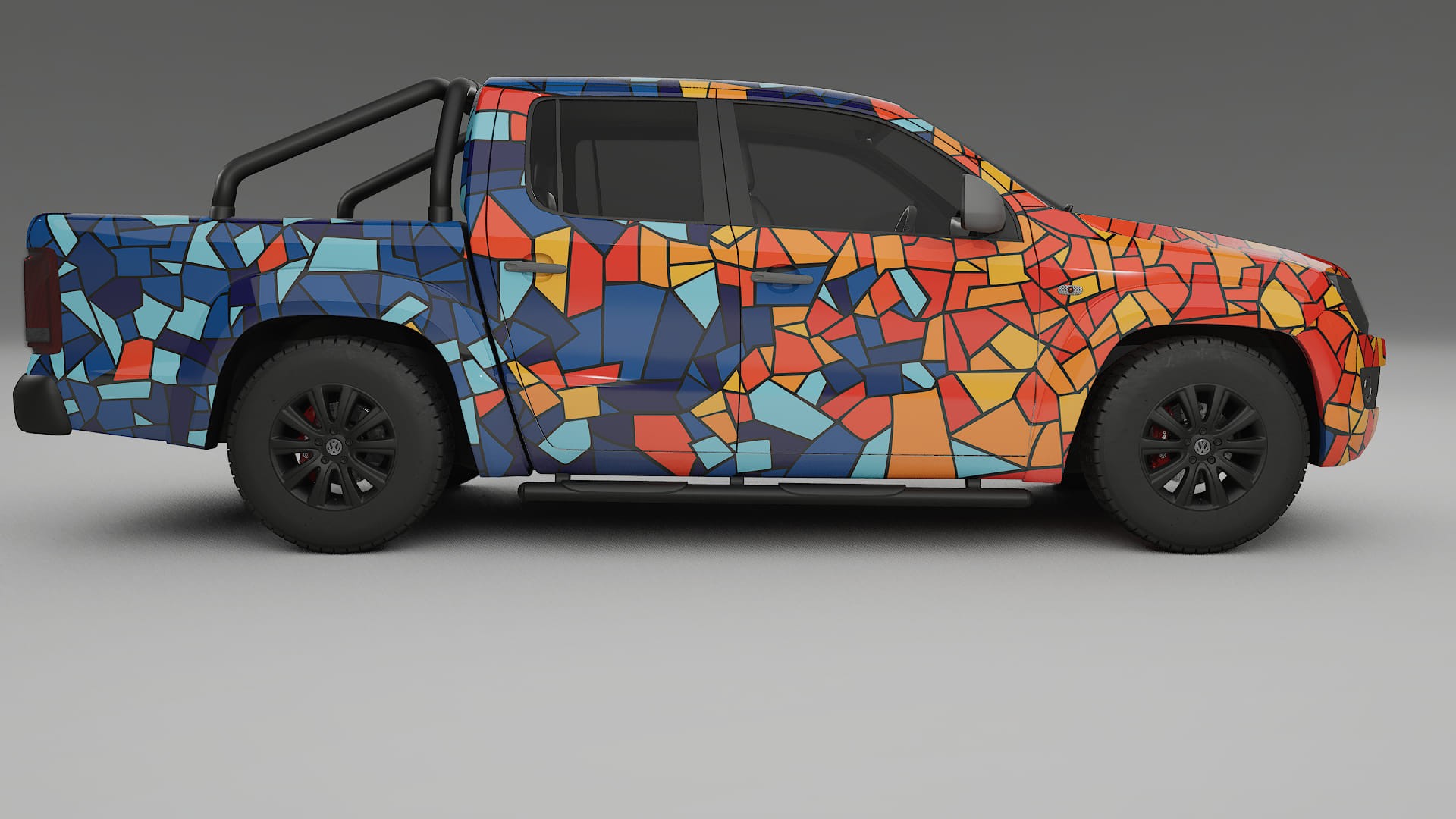 VW Amarok 2H BARCELONA – Designový Wrap PPF Fólie na auto - tisknutelný polyuretan