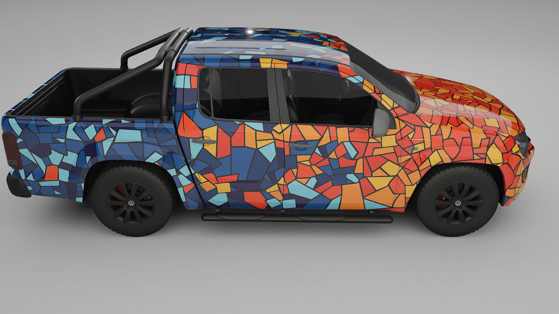 VW Amarok 2H BARCELONA – Designový Wrap PPF Fólie na auto - tisknutelný polyuretan