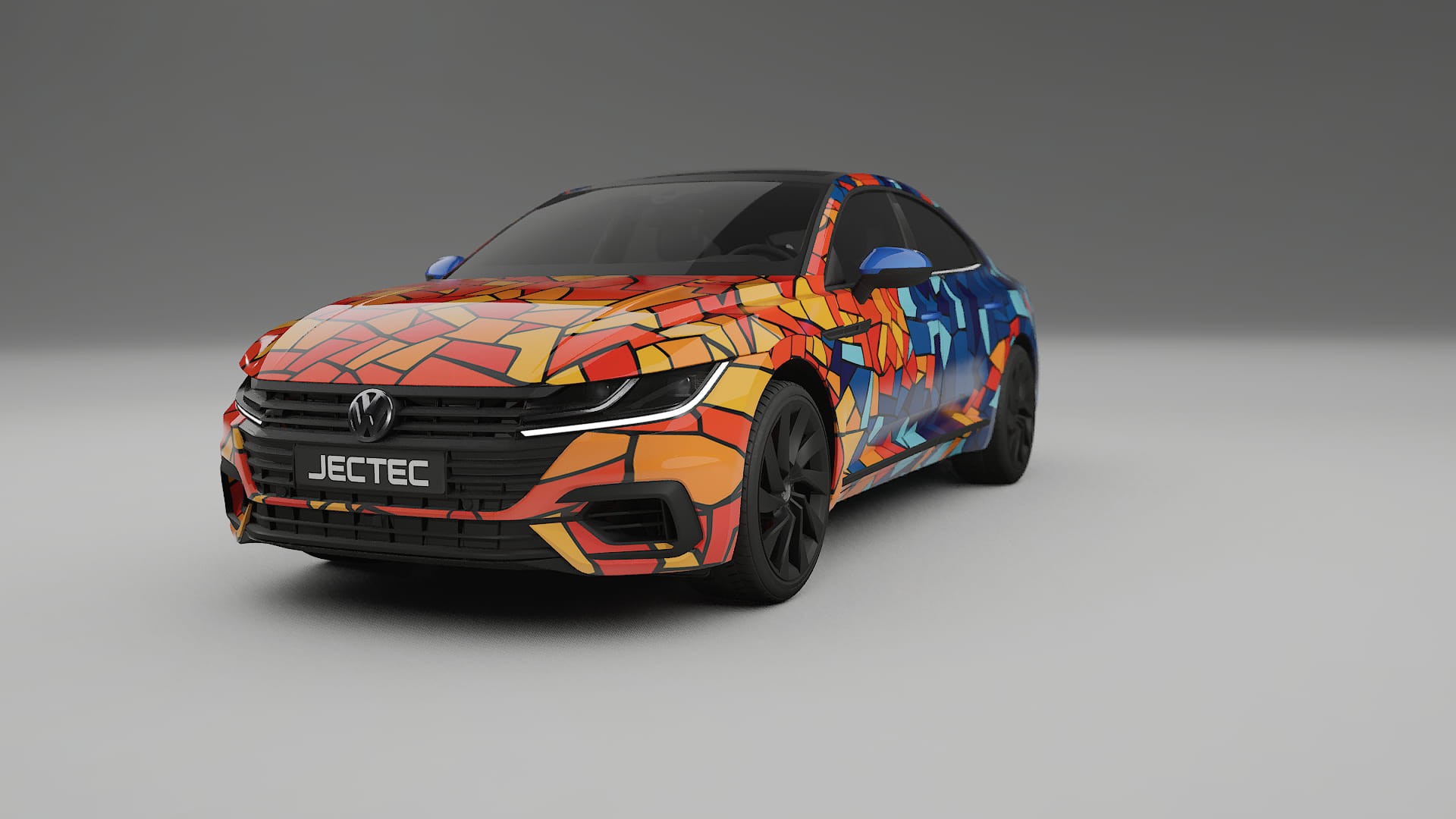 VW Arteon R 3H prefacelift BARCELONA – Designový Wrap PPF Fólie na auto - tisknutelný polyuretan