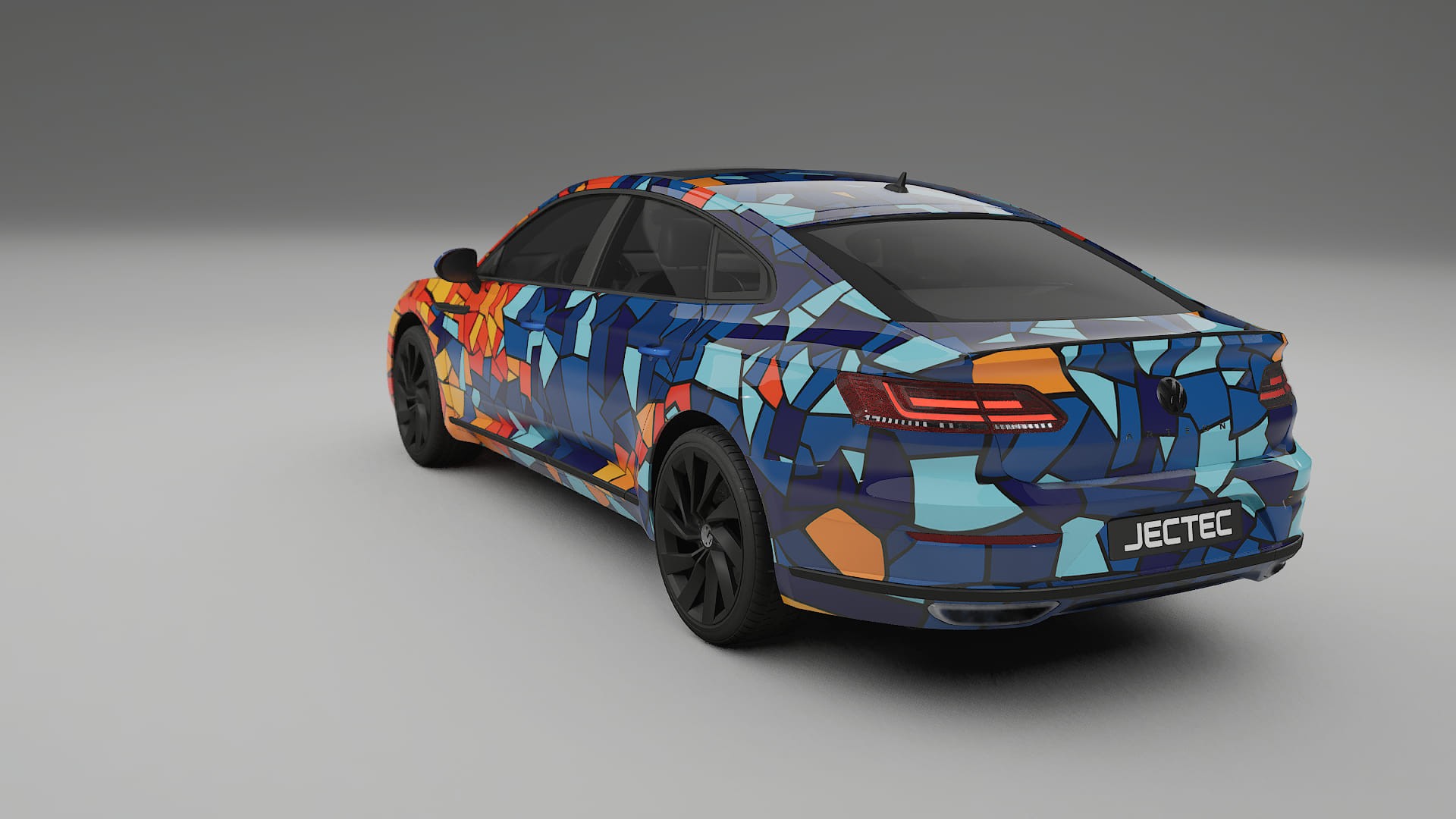 VW Arteon R 3H prefacelift BARCELONA – Designový Wrap PPF Fólie na auto - tisknutelný polyuretan