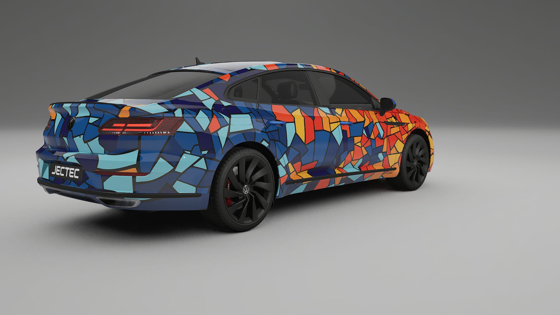 VW Arteon R 3H prefacelift BARCELONA – Designový Wrap PPF Fólie na auto - tisknutelný polyuretan