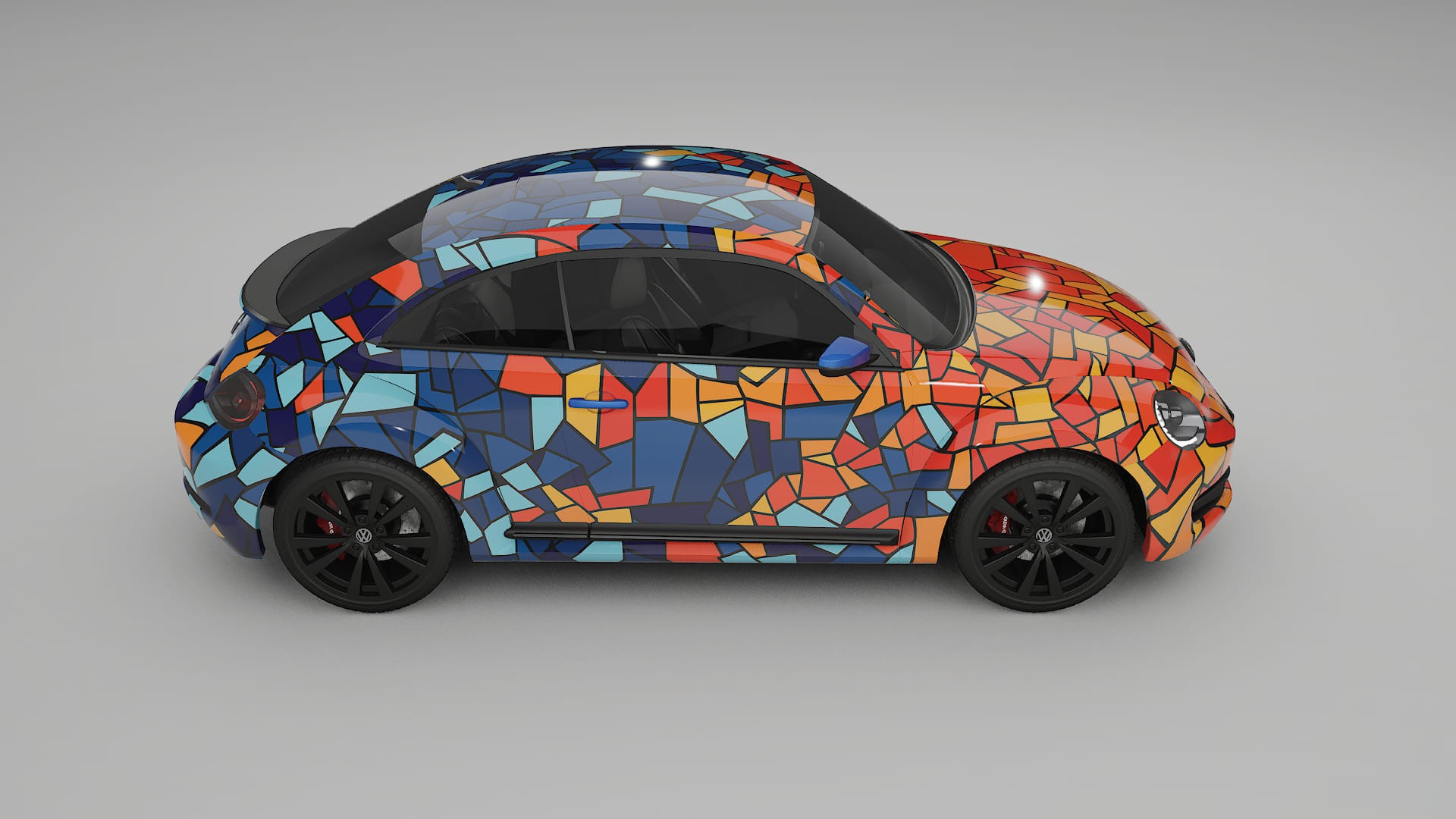 VW Beetle A5 prefacelift BARCELONA – Designový Wrap PPF Fólie na auto - tisknutelný polyuretan