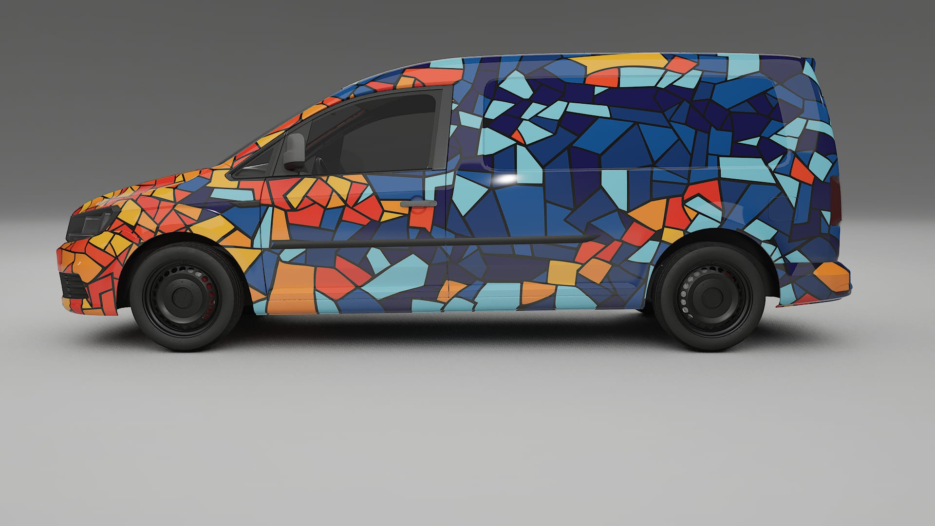 VW Caddy Maxi SB BARCELONA – Designový Wrap PPF Fólie na auto - tisknutelný polyuretan