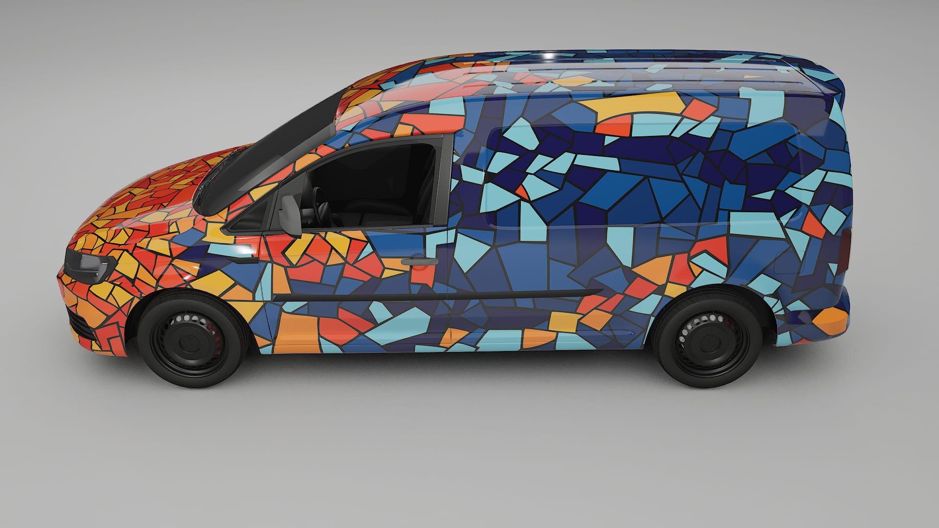 VW Caddy Maxi SB BARCELONA – Designový Wrap PPF Fólie na auto - tisknutelný polyuretan