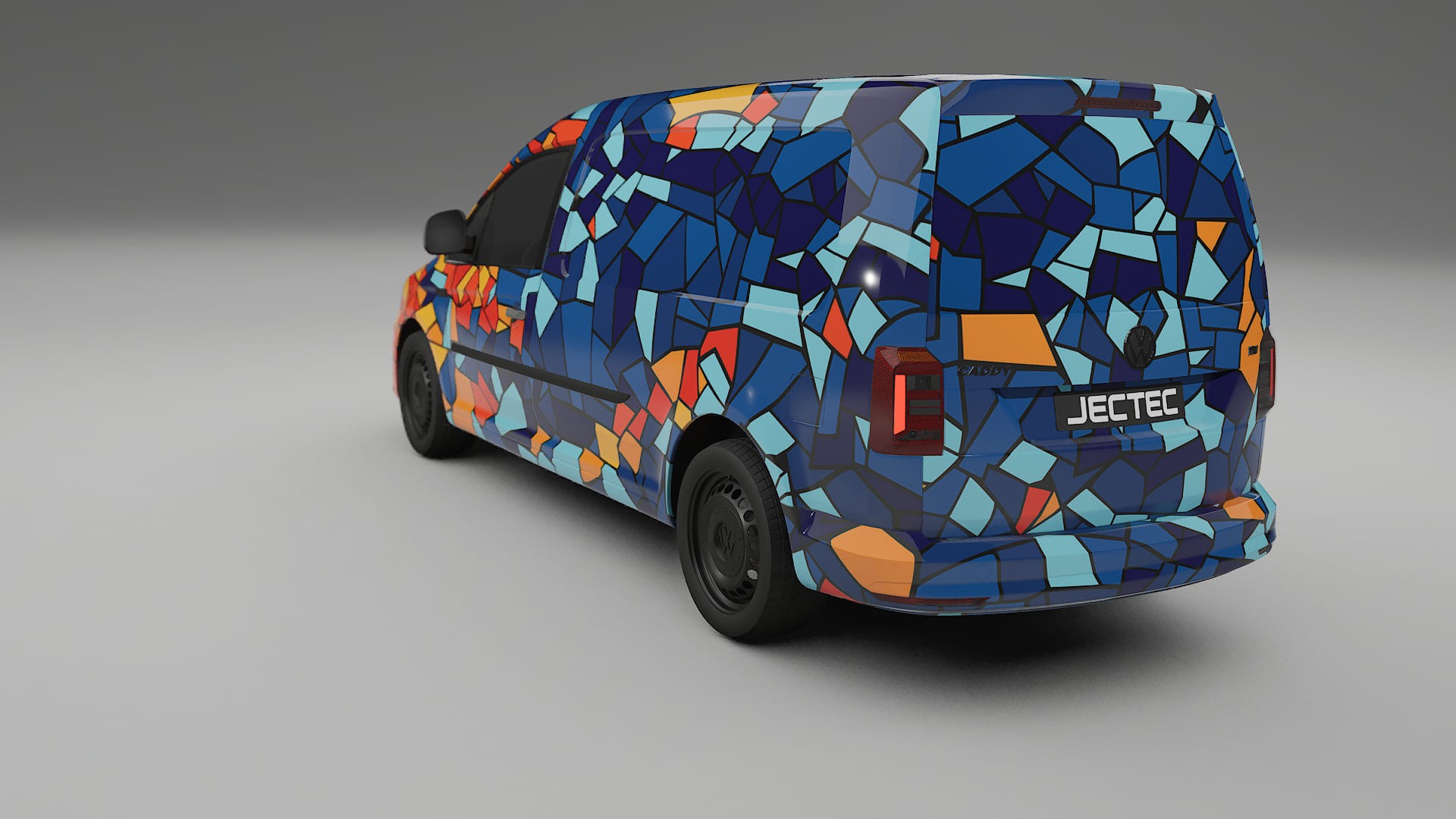 VW Caddy Maxi SB BARCELONA – Designový Wrap PPF Fólie na auto - tisknutelný polyuretan