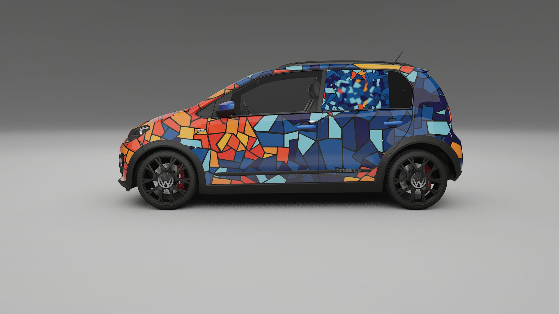 VW Cross Up BARCELONA – Designový Wrap PPF Fólie na auto - tisknutelný polyuretan