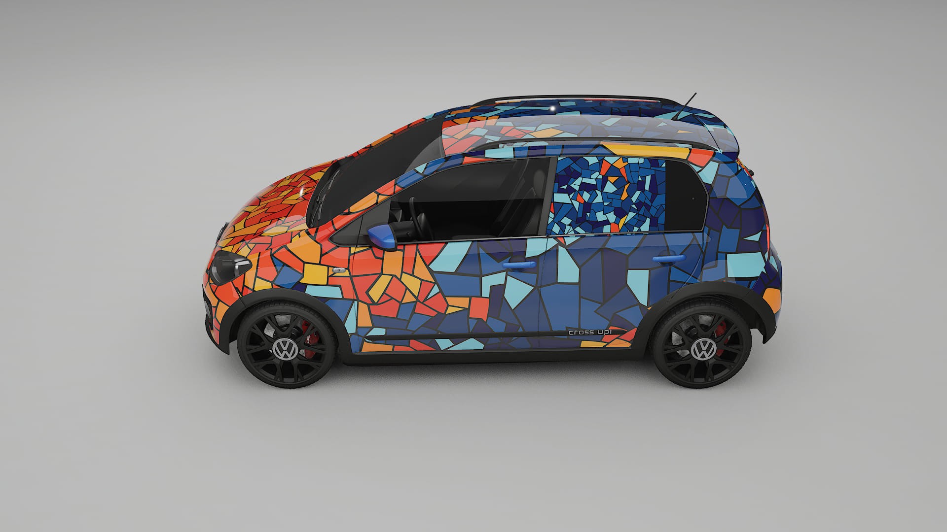 VW Cross Up BARCELONA – Designový Wrap PPF Fólie na auto - tisknutelný polyuretan