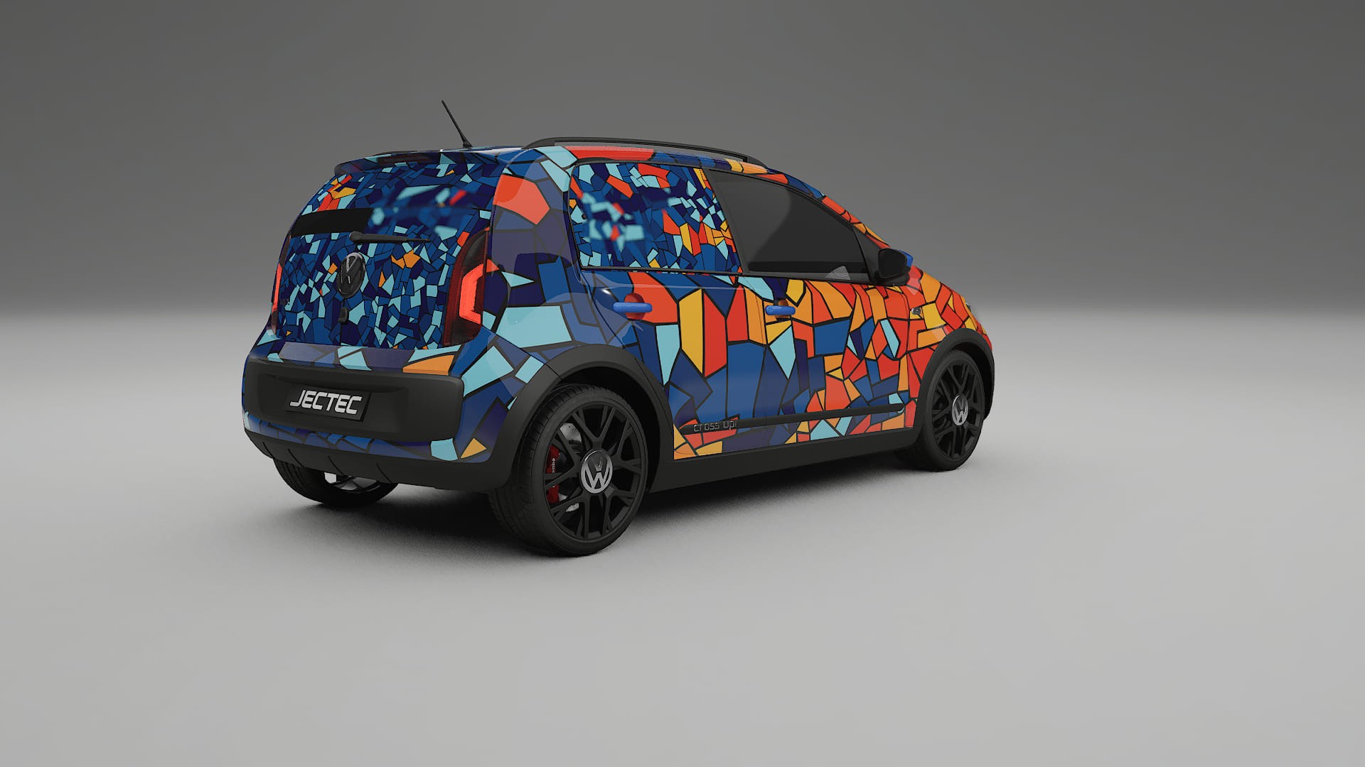 VW Cross Up BARCELONA – Designový Wrap PPF Fólie na auto - tisknutelný polyuretan