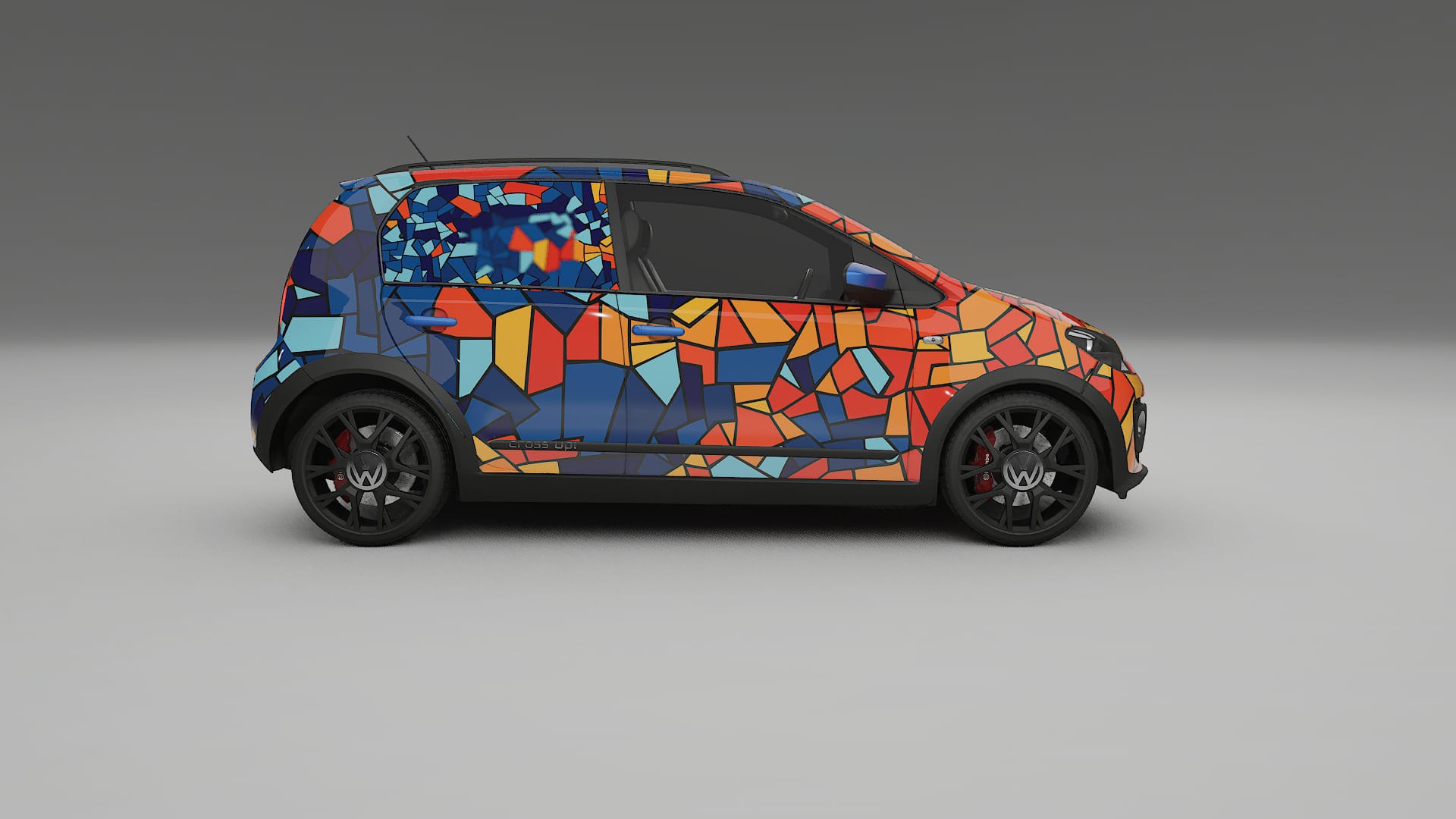 VW Cross Up BARCELONA – Designový Wrap PPF Fólie na auto - tisknutelný polyuretan