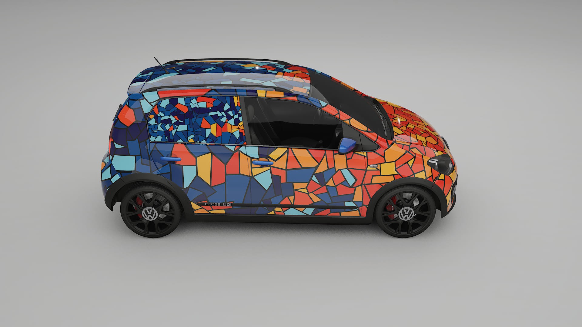 VW Cross Up BARCELONA – Designový Wrap PPF Fólie na auto - tisknutelný polyuretan
