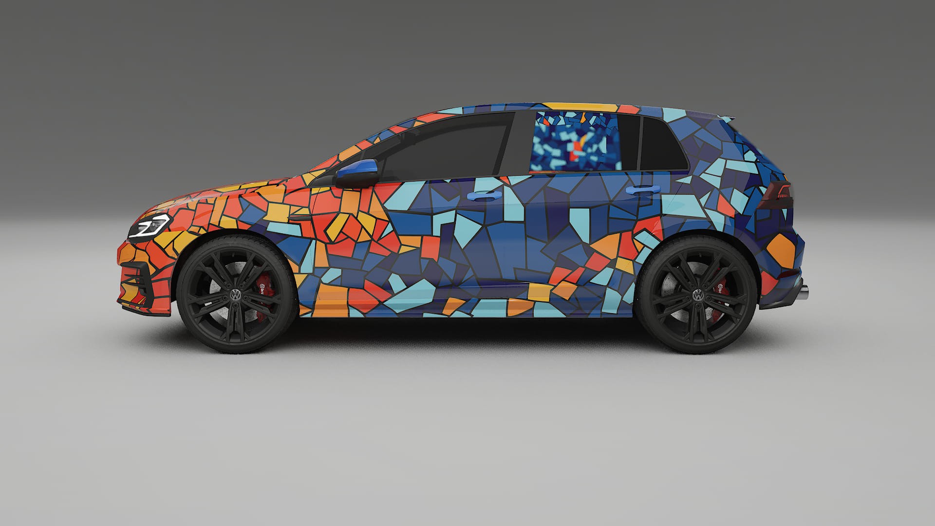 VW Golf Mk7 BARCELONA – Designový Wrap PPF Fólie na auto - tisknutelný polyuretan
