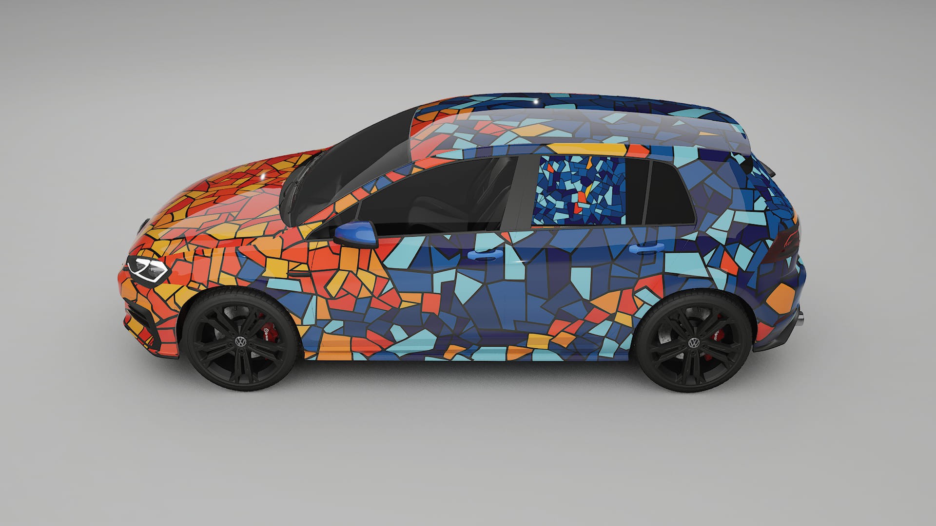 VW Golf Mk7 BARCELONA – Designový Wrap PPF Fólie na auto - tisknutelný polyuretan