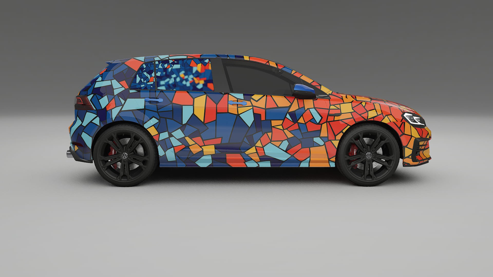 VW Golf Mk7 BARCELONA – Designový Wrap PPF Fólie na auto - tisknutelný polyuretan