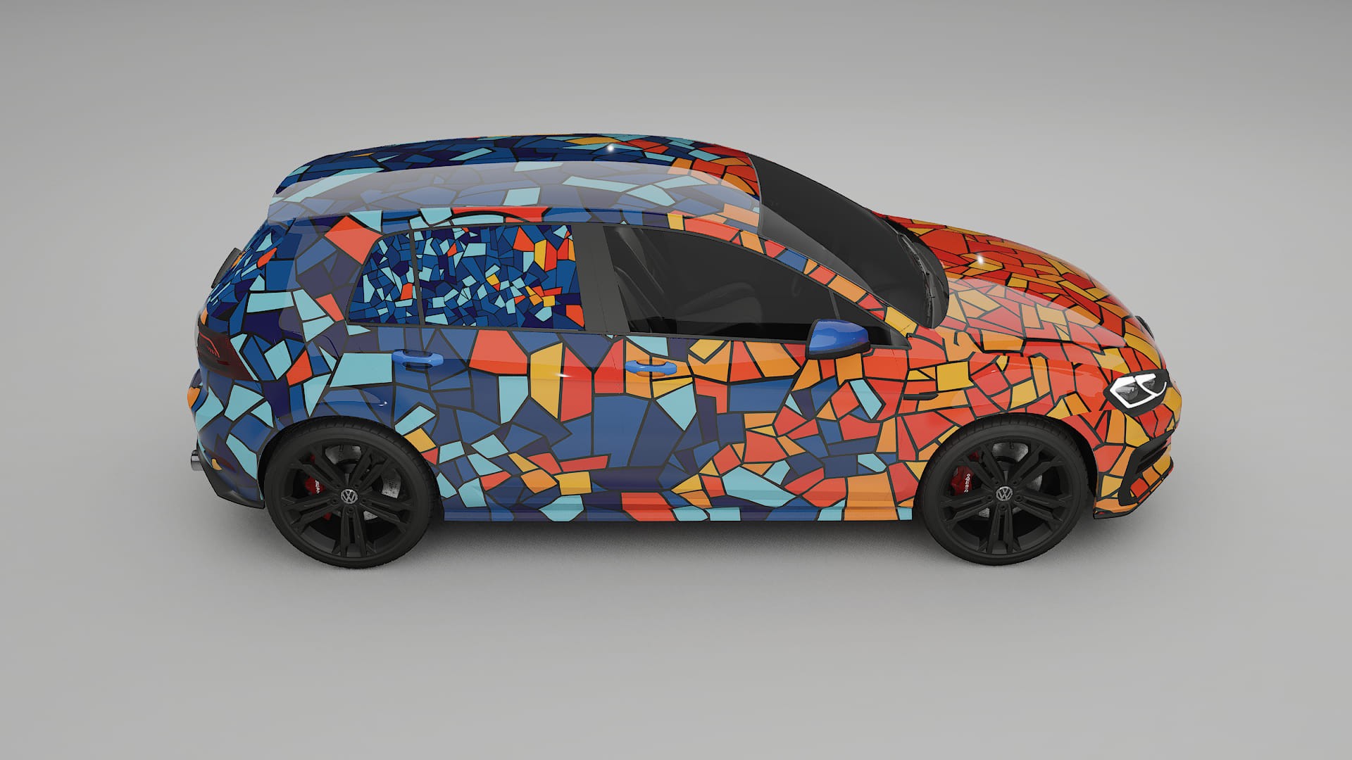 VW Golf Mk7 BARCELONA – Designový Wrap PPF Fólie na auto - tisknutelný polyuretan