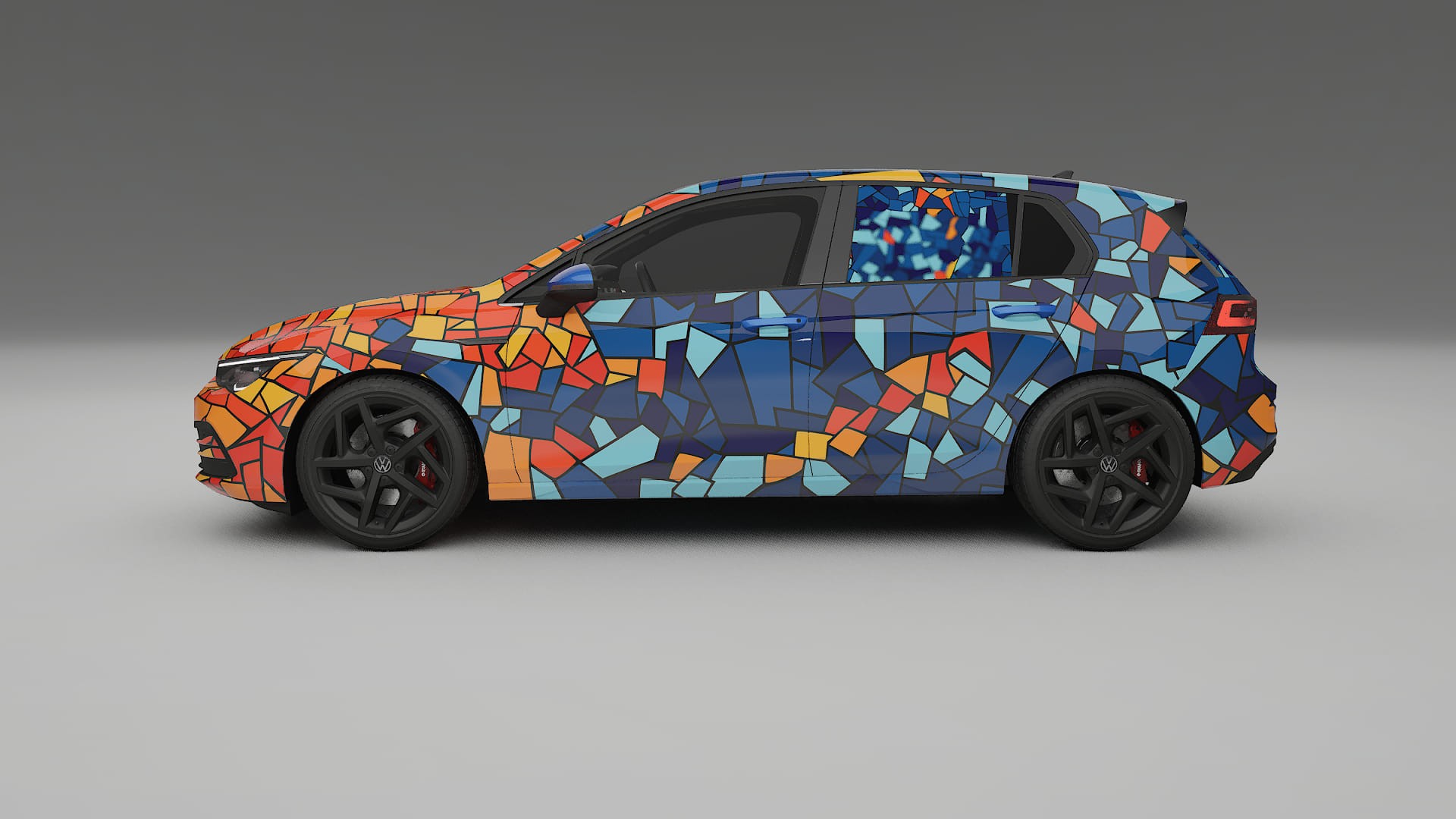 VW Golf Mk8 BARCELONA – Designový Wrap PPF Fólie na auto - tisknutelný polyuretan