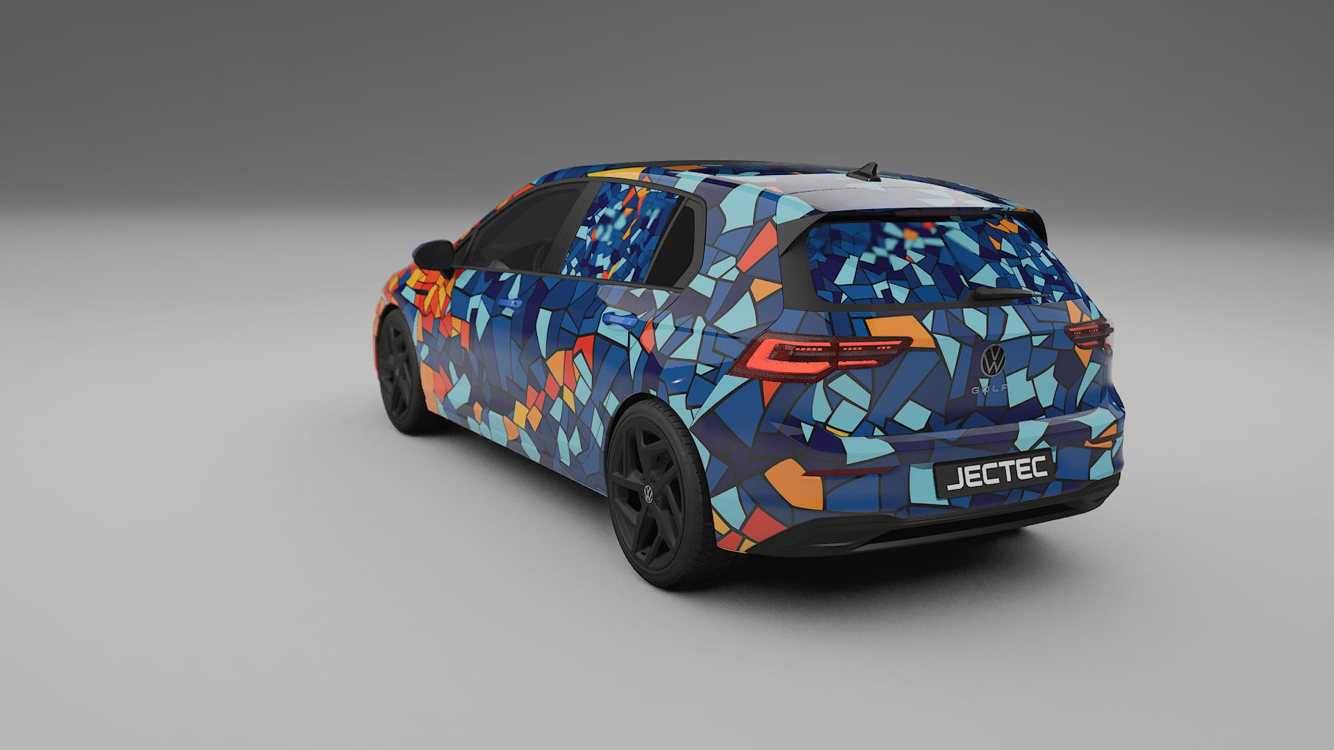 VW Golf Mk8 BARCELONA – Designový Wrap PPF Fólie na auto - tisknutelný polyuretan