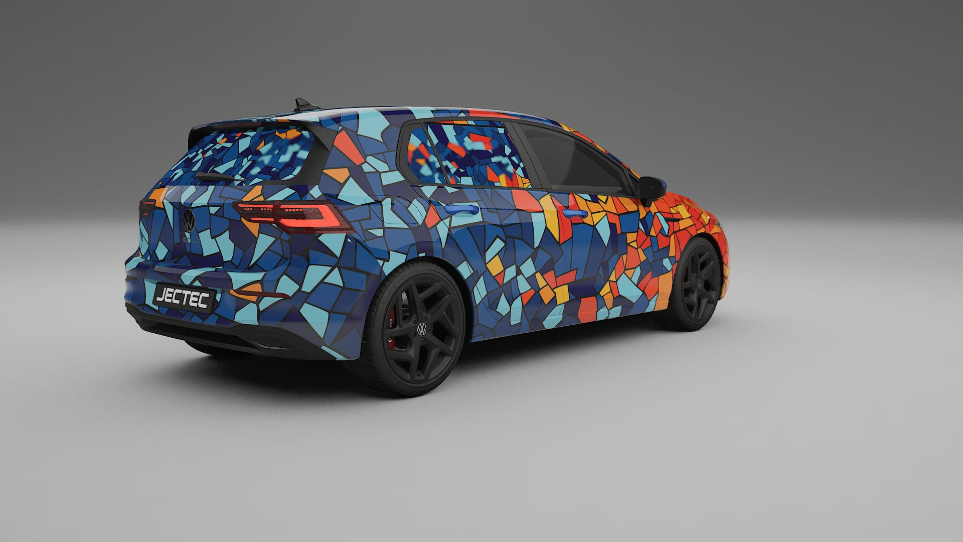 VW Golf Mk8 BARCELONA – Designový Wrap PPF Fólie na auto - tisknutelný polyuretan