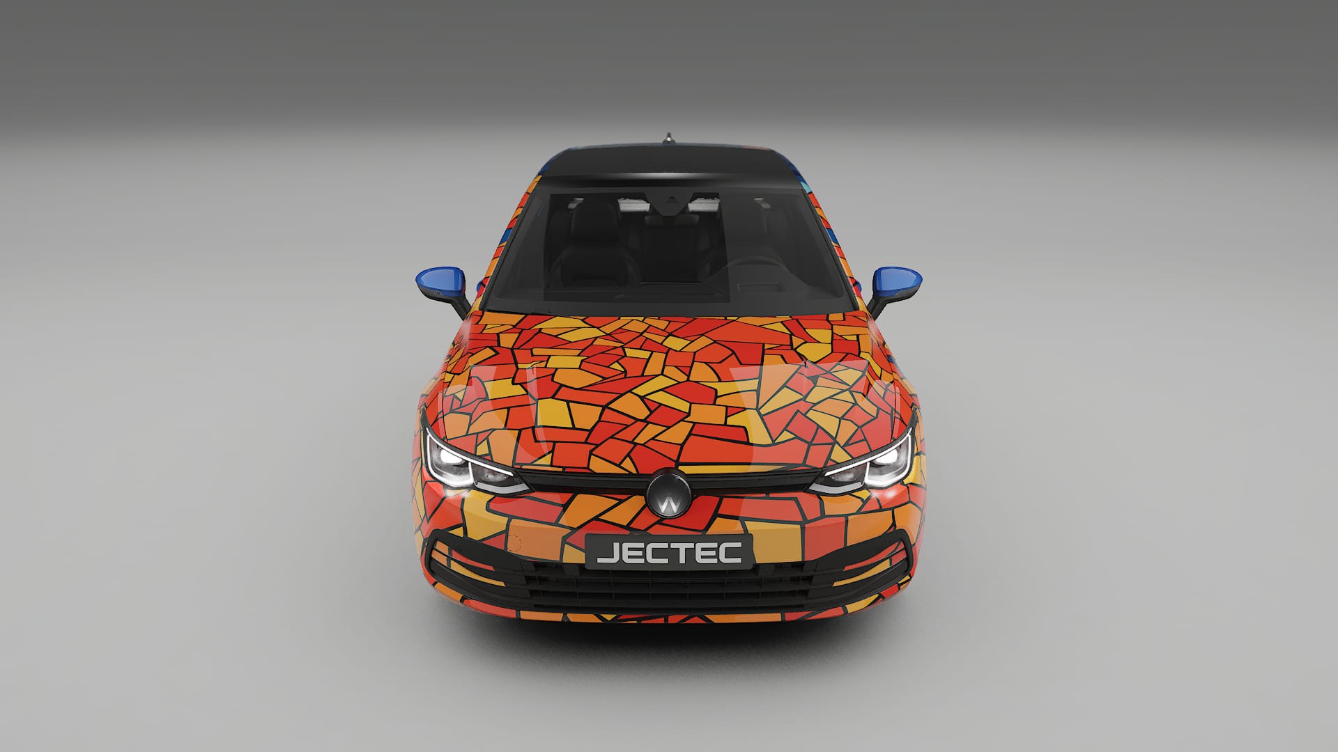 VW Golf Mk8 BARCELONA – Designový Wrap PPF Fólie na auto - tisknutelný polyuretan
