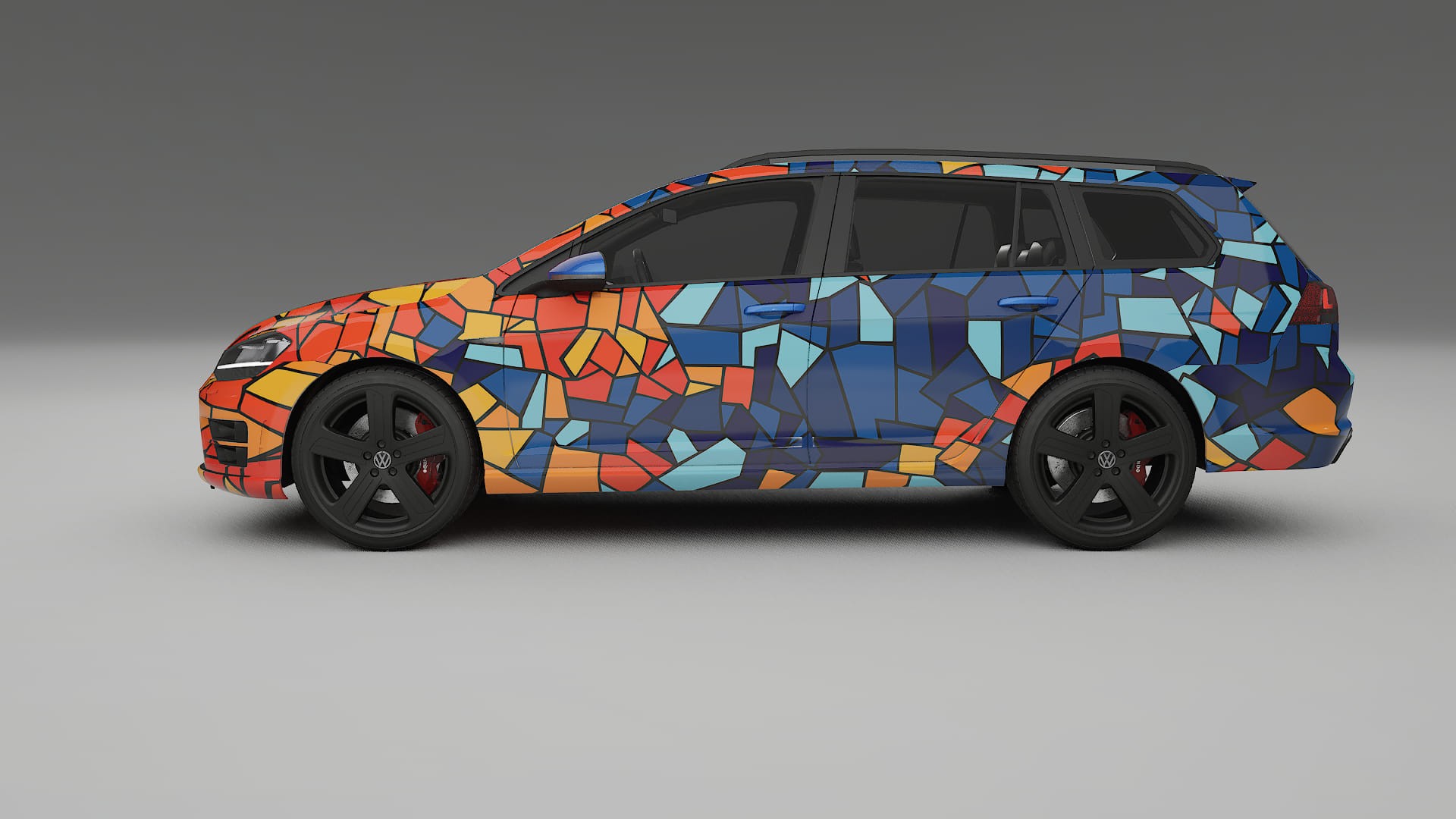 VW Golf Variant Mk7 BARCELONA – Designový Wrap PPF Fólie na auto - tisknutelný polyuretan