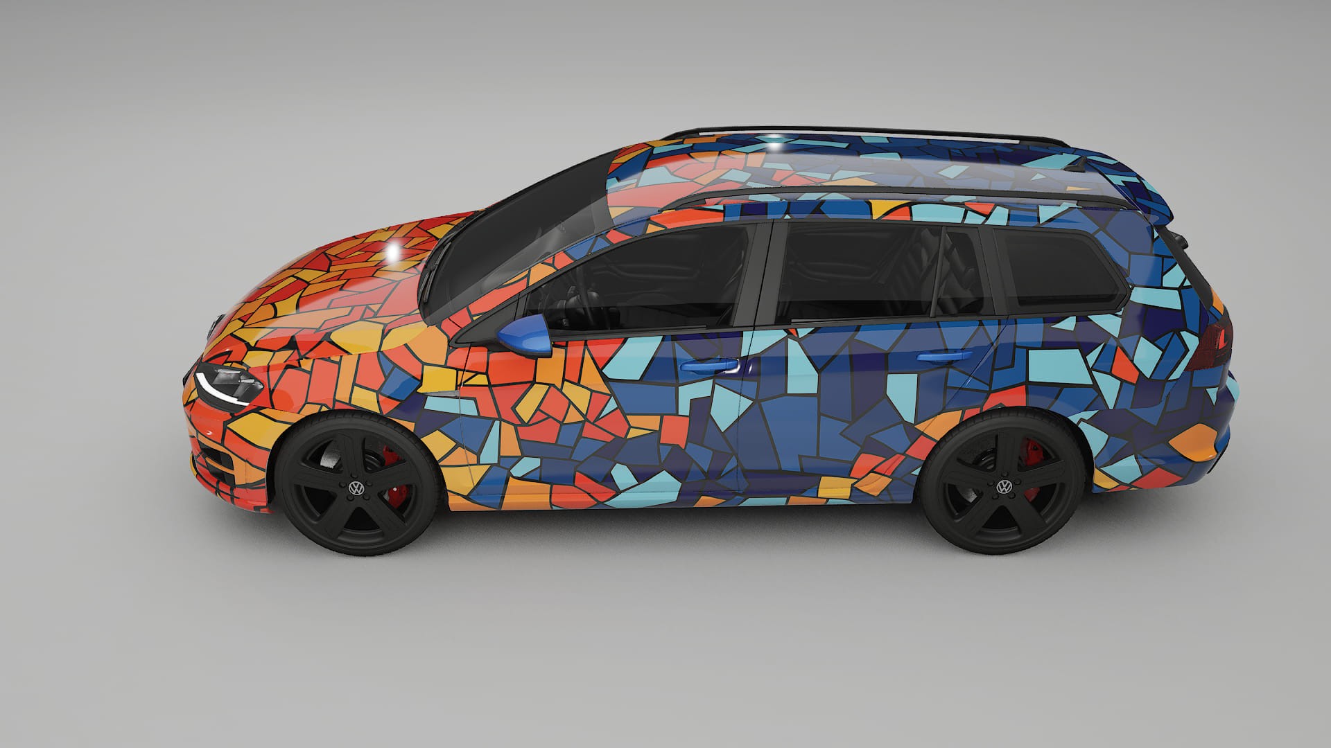 VW Golf Variant Mk7 BARCELONA – Designový Wrap PPF Fólie na auto - tisknutelný polyuretan