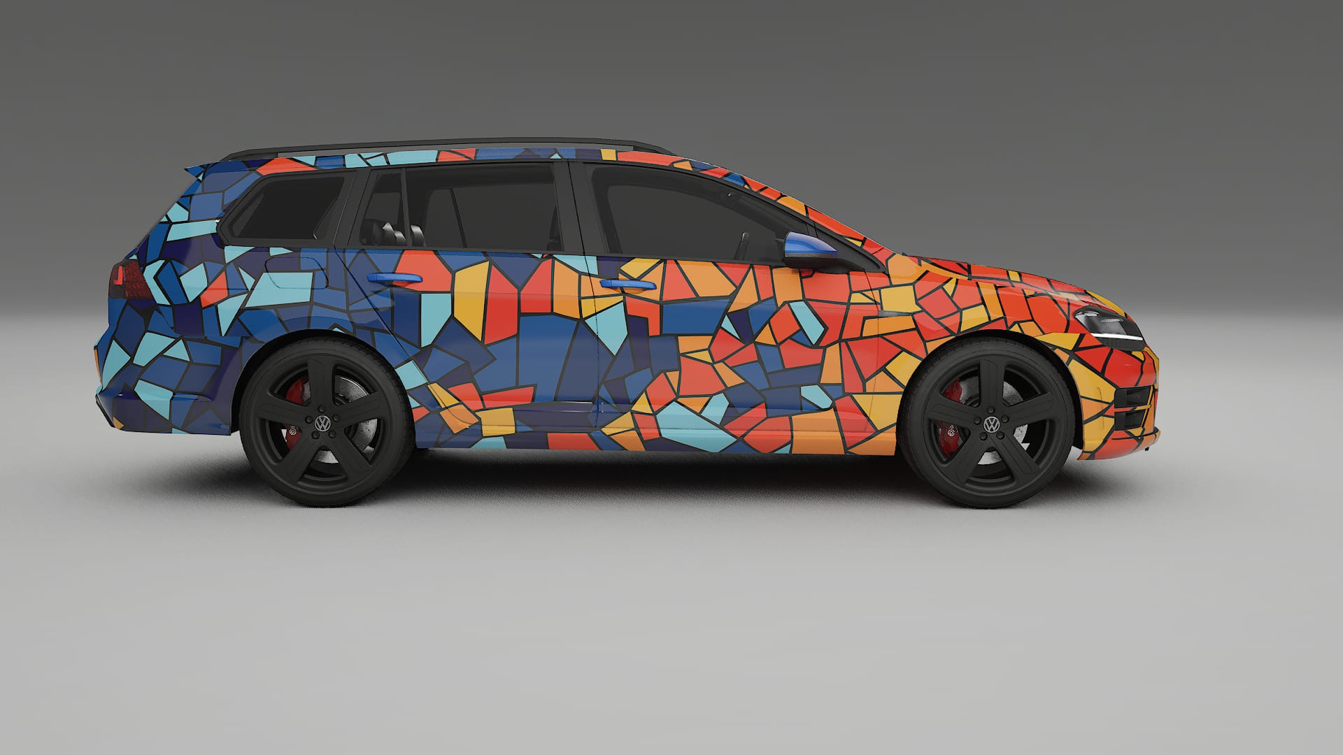 VW Golf Variant Mk7 BARCELONA – Designový Wrap PPF Fólie na auto - tisknutelný polyuretan