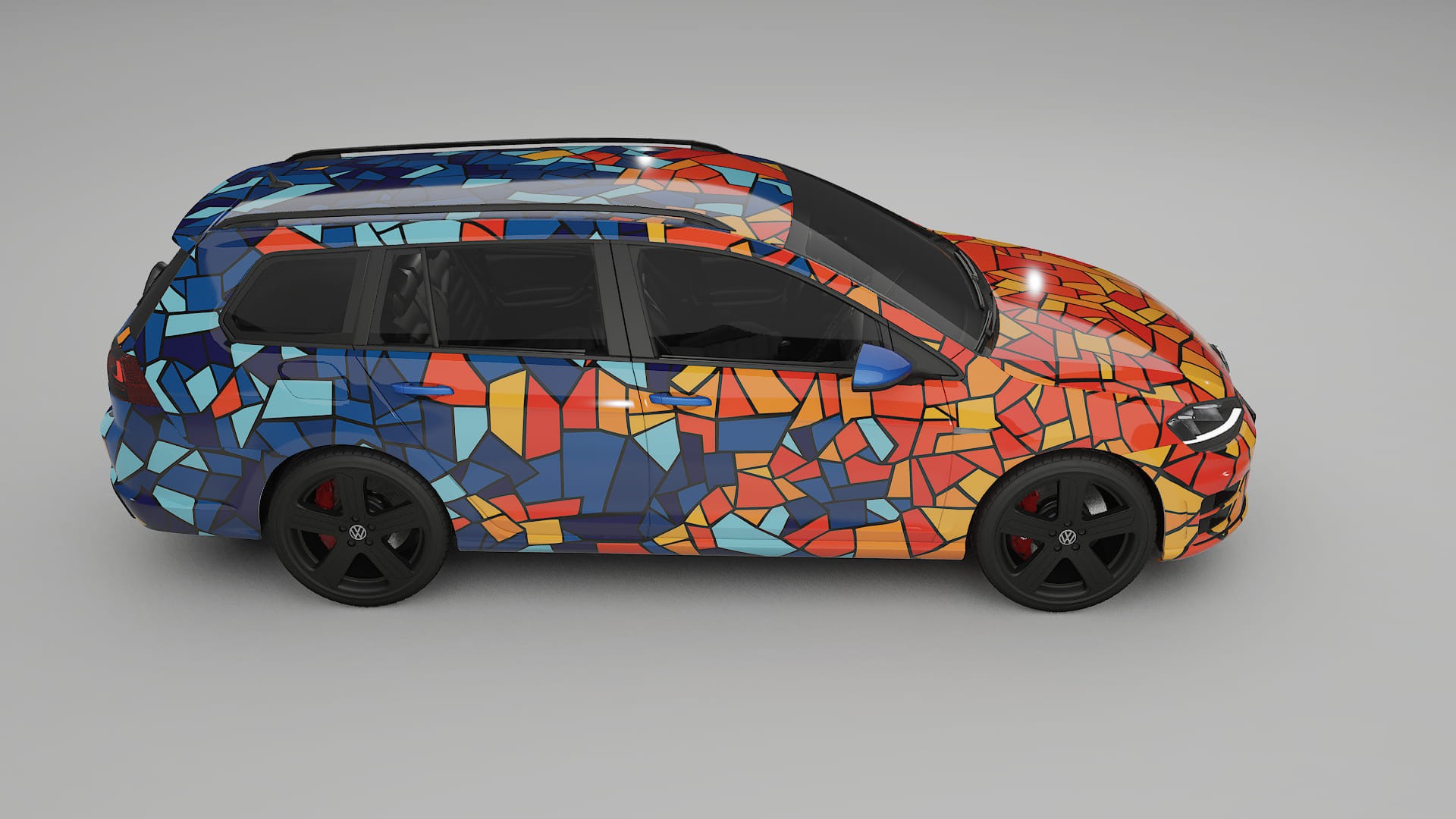 VW Golf Variant Mk7 BARCELONA – Designový Wrap PPF Fólie na auto - tisknutelný polyuretan