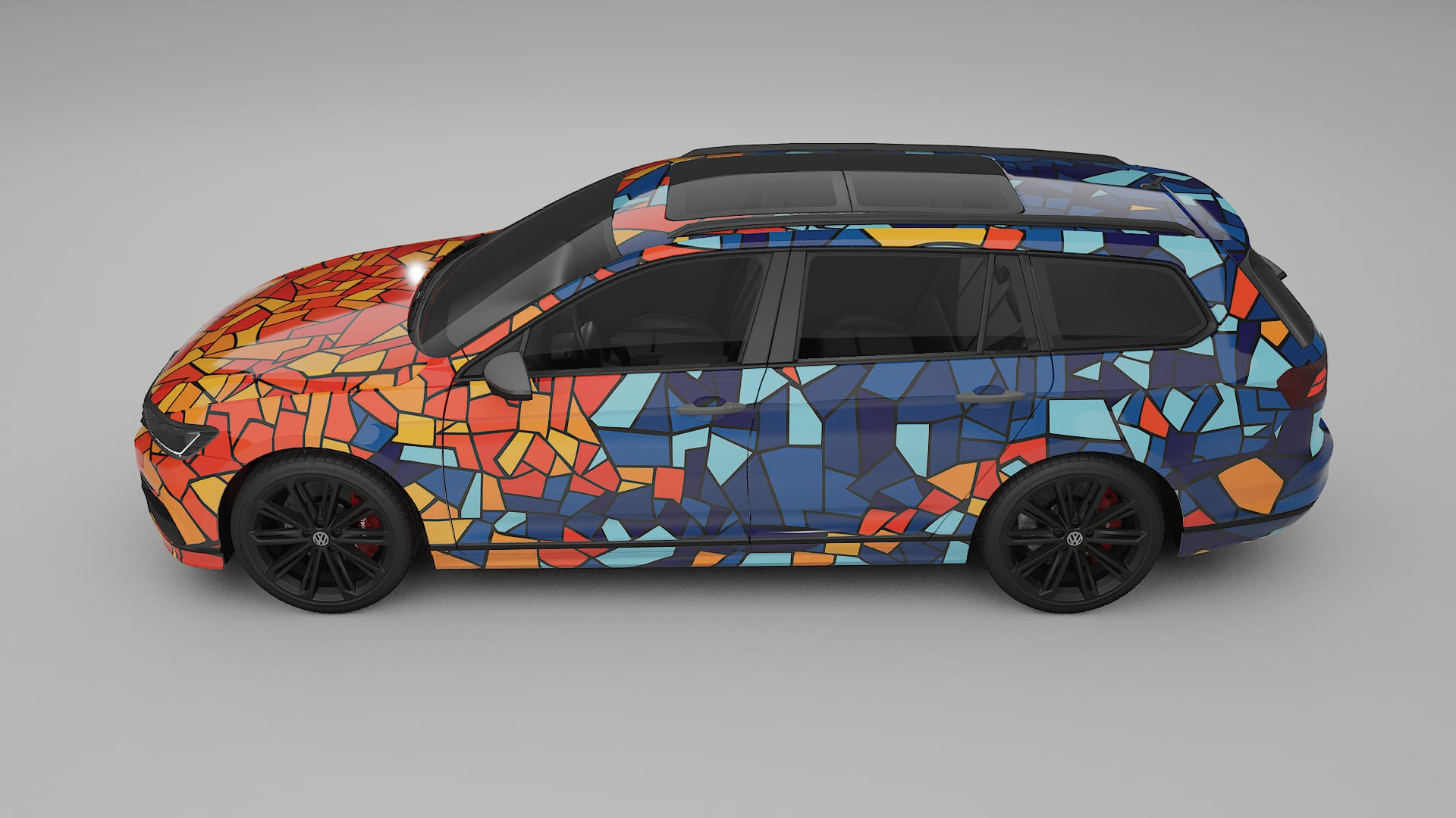 VW Passat VariantR B8 BARCELONA – Designový Wrap PPF Fólie na auto - tisknutelný polyuretan